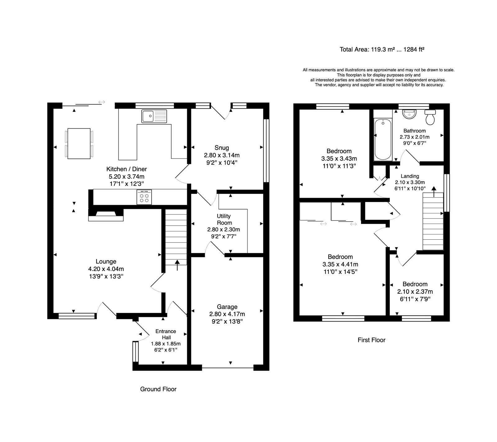 6, Borrowdale Close, Leicester floorplan