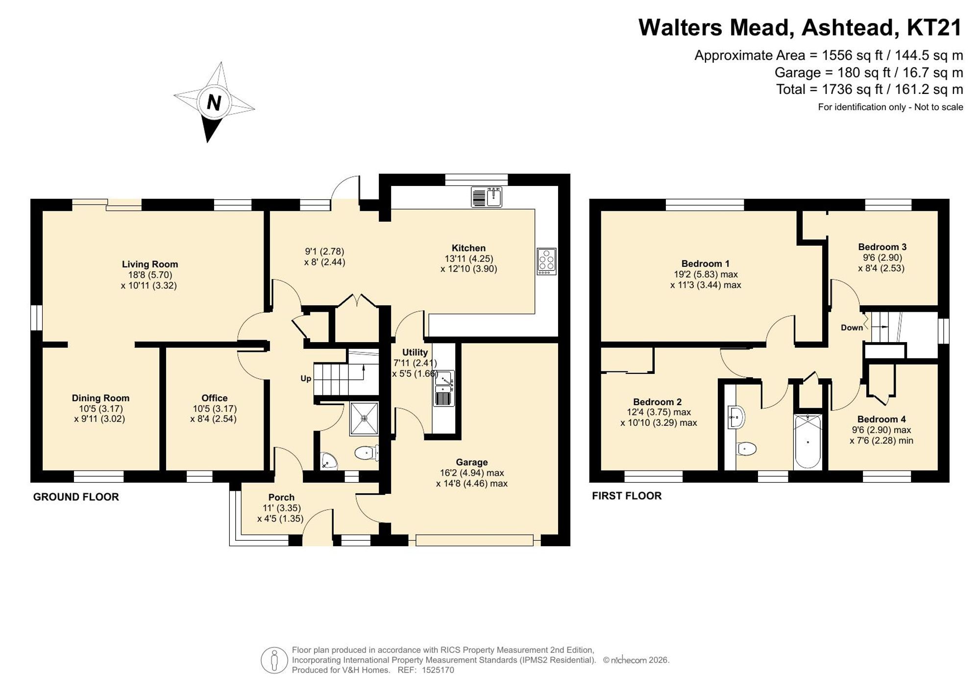 4 Walters Mead, Ashtead floorplan