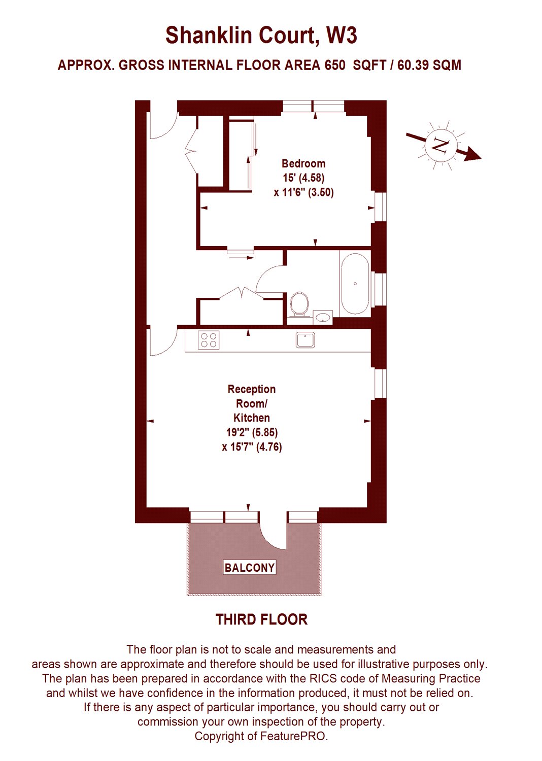 1 Bedrooms Flat for sale in Shanklin Court, Palmerston Road, London W3