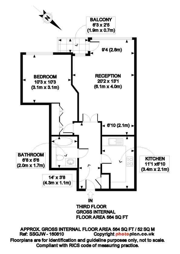 316, St Johns Building, Westminster floorplan