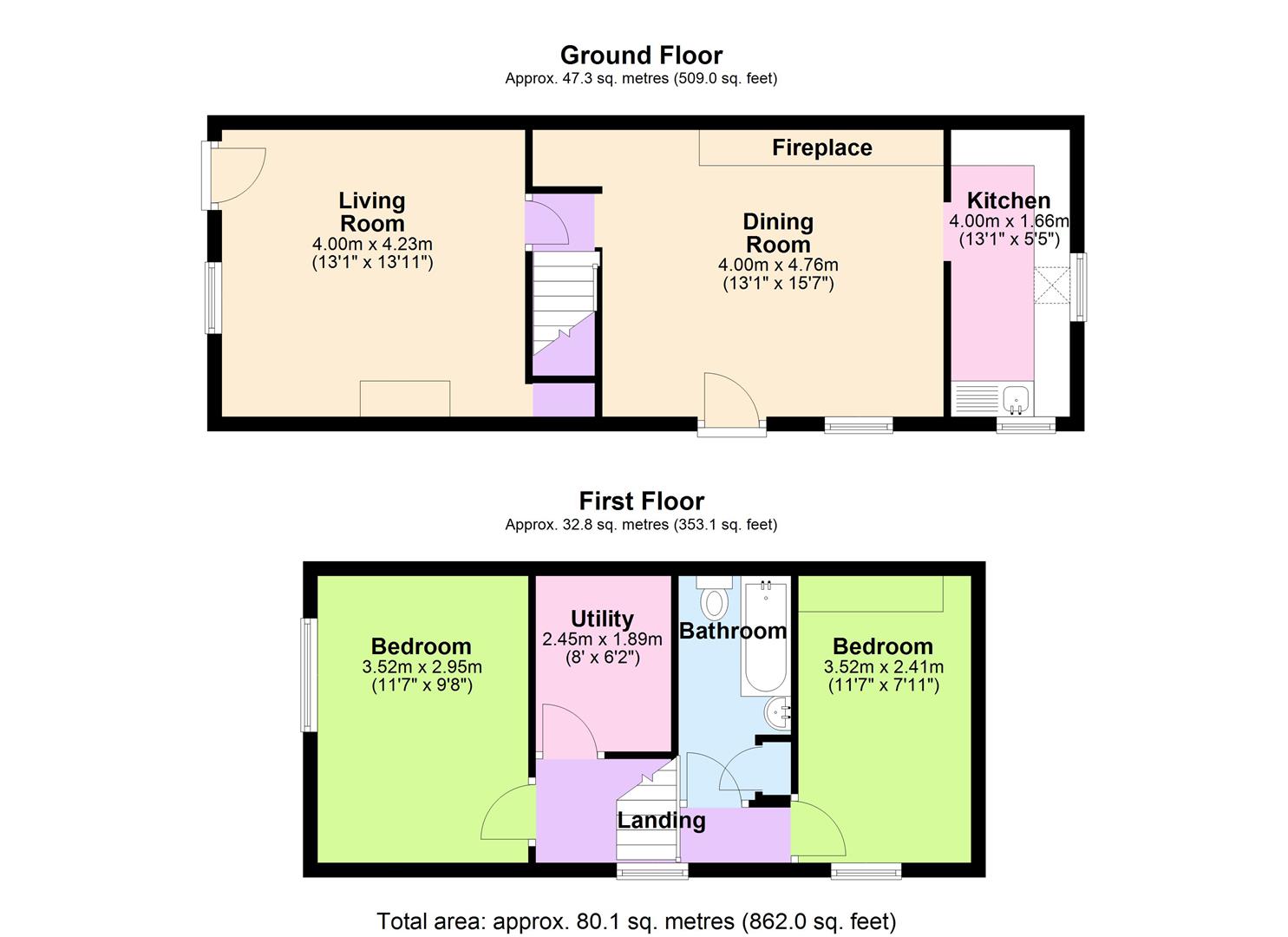 5-7, Church Street, Clun floorplan