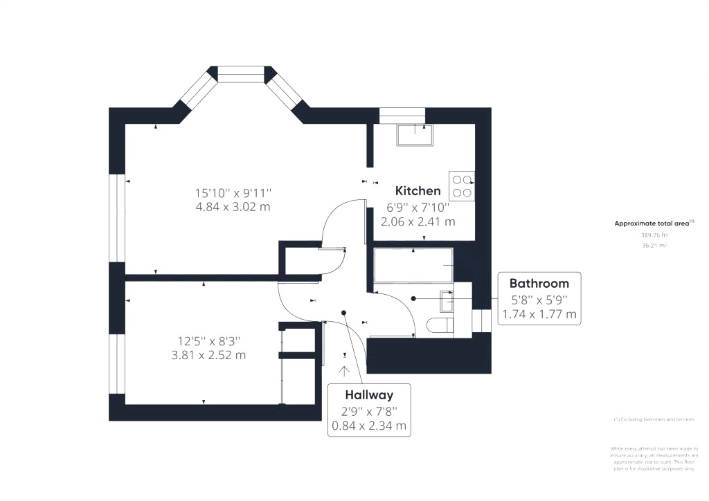 Flat 5, Findon Court,, Spinney Hill, Surrey floorplan