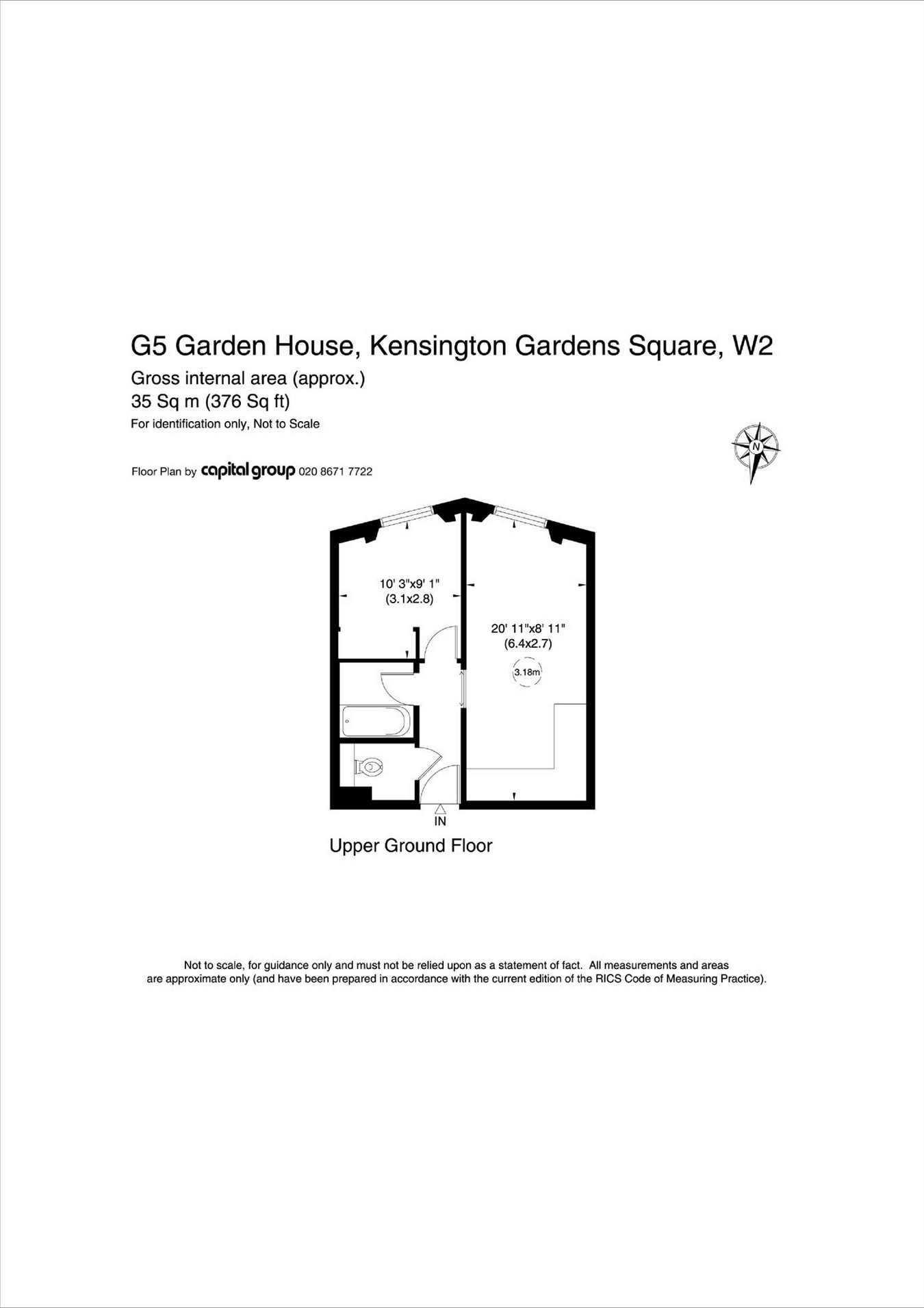 1 Bedrooms Flat to rent in Garden House, 86-92 Kensington Gardens Square, London W2