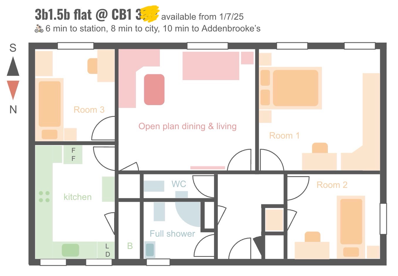 Golding Road, Cambridge floorplan