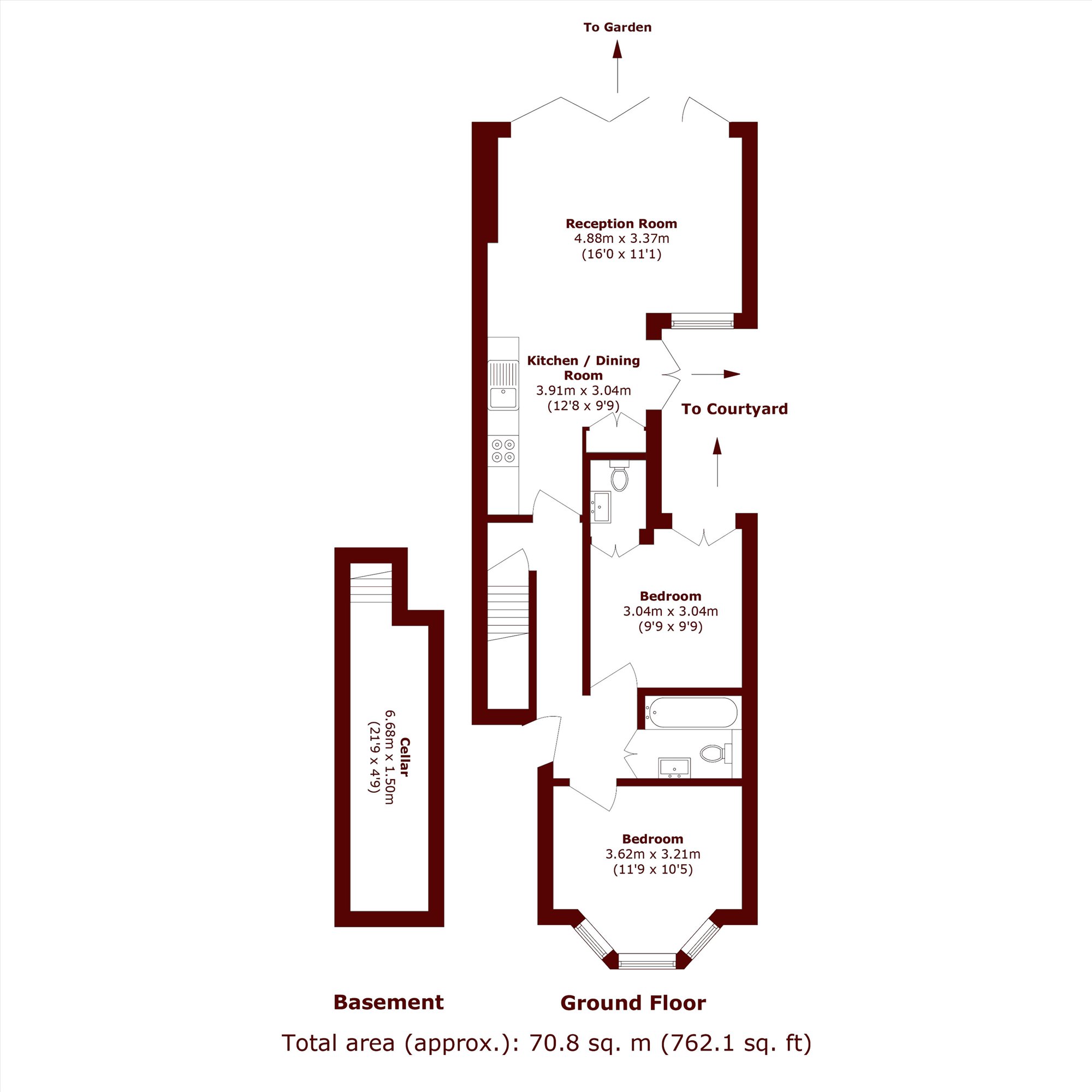 Flat A, 48, Kellett Road, London floorplan