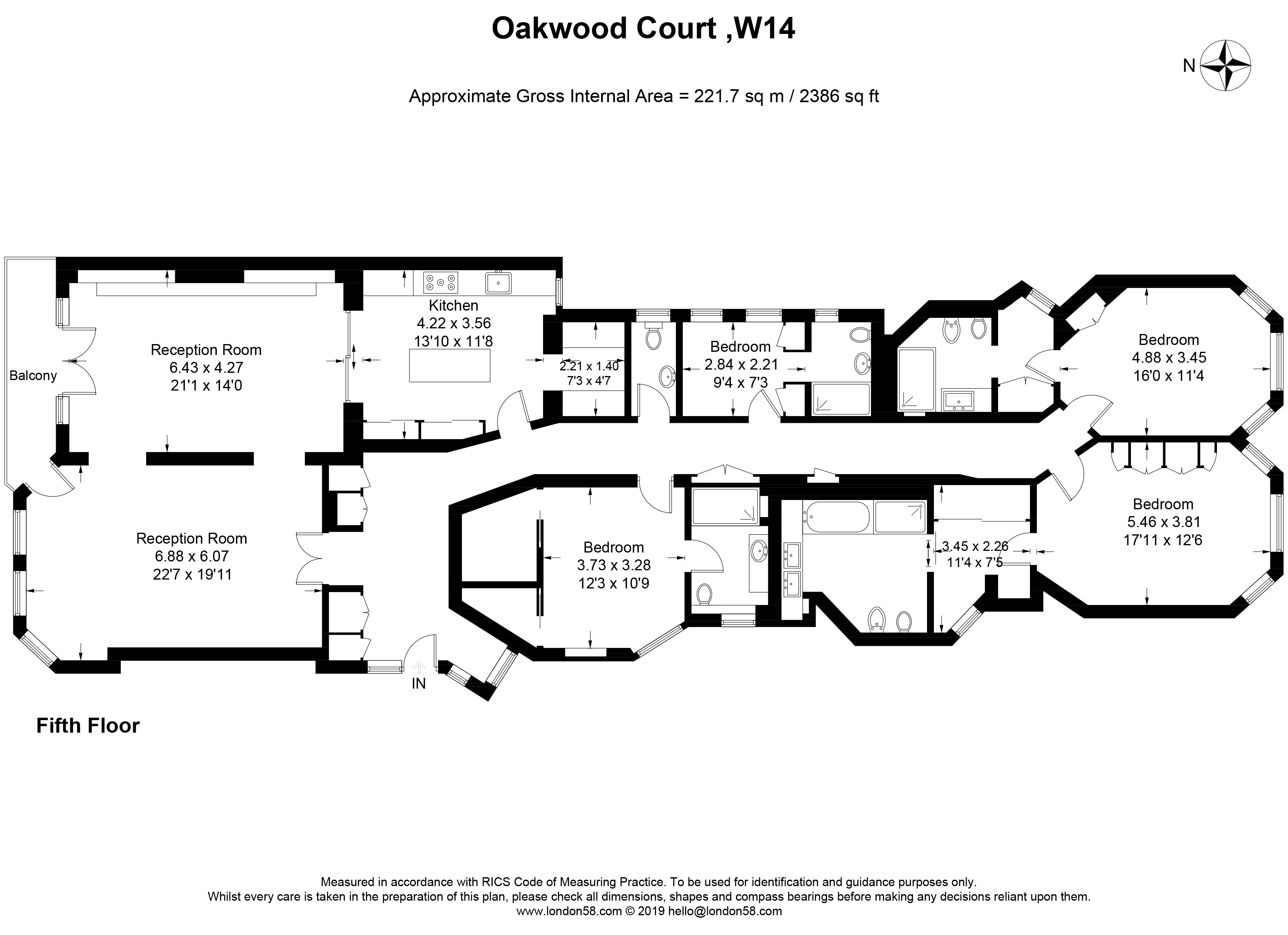 4 Bedrooms Flat for sale in Oakwood Court, Holland Park, London W14