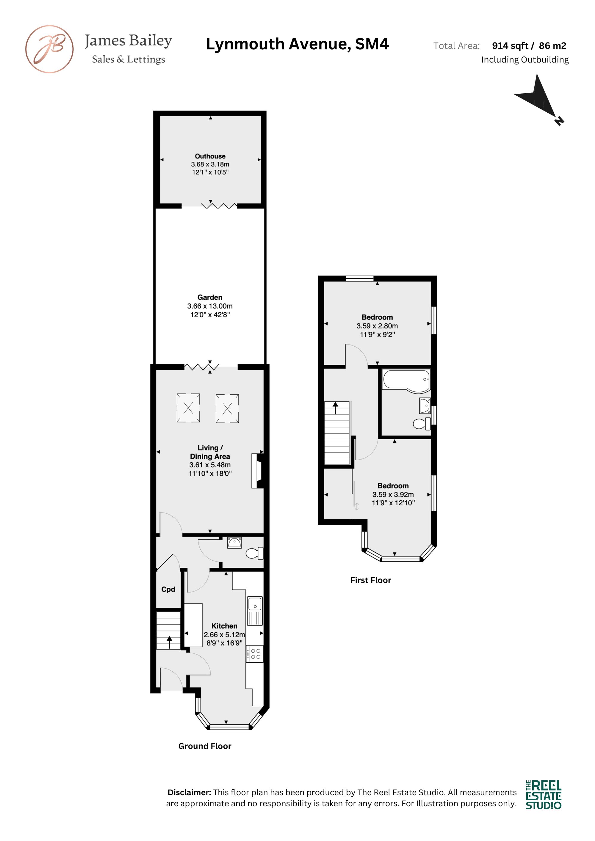 205a Lynmouth Avenue, Morden floorplan
