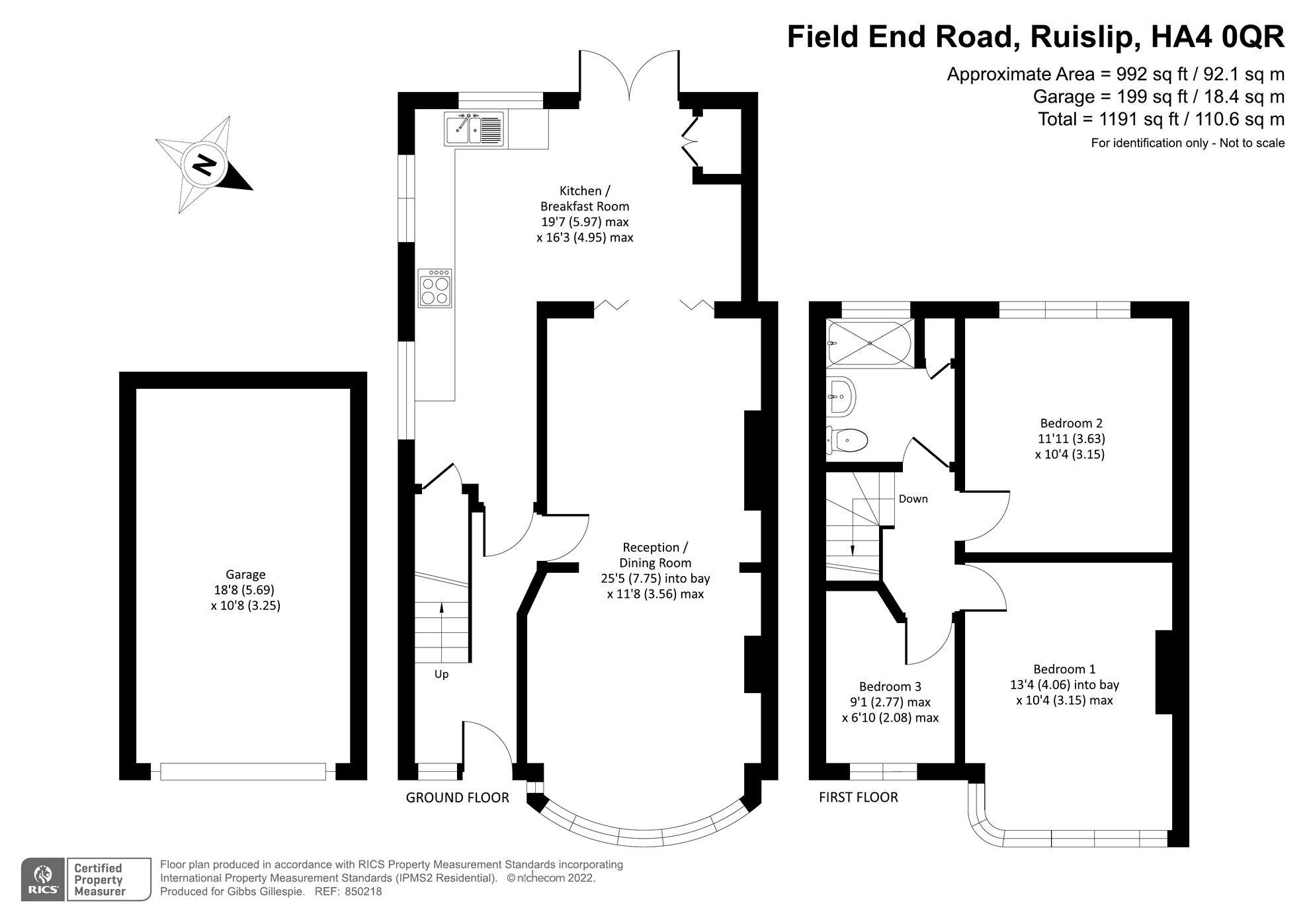 Field End Road, Ruislip, Middlesex HA4, 3 bedroom end terrace house for