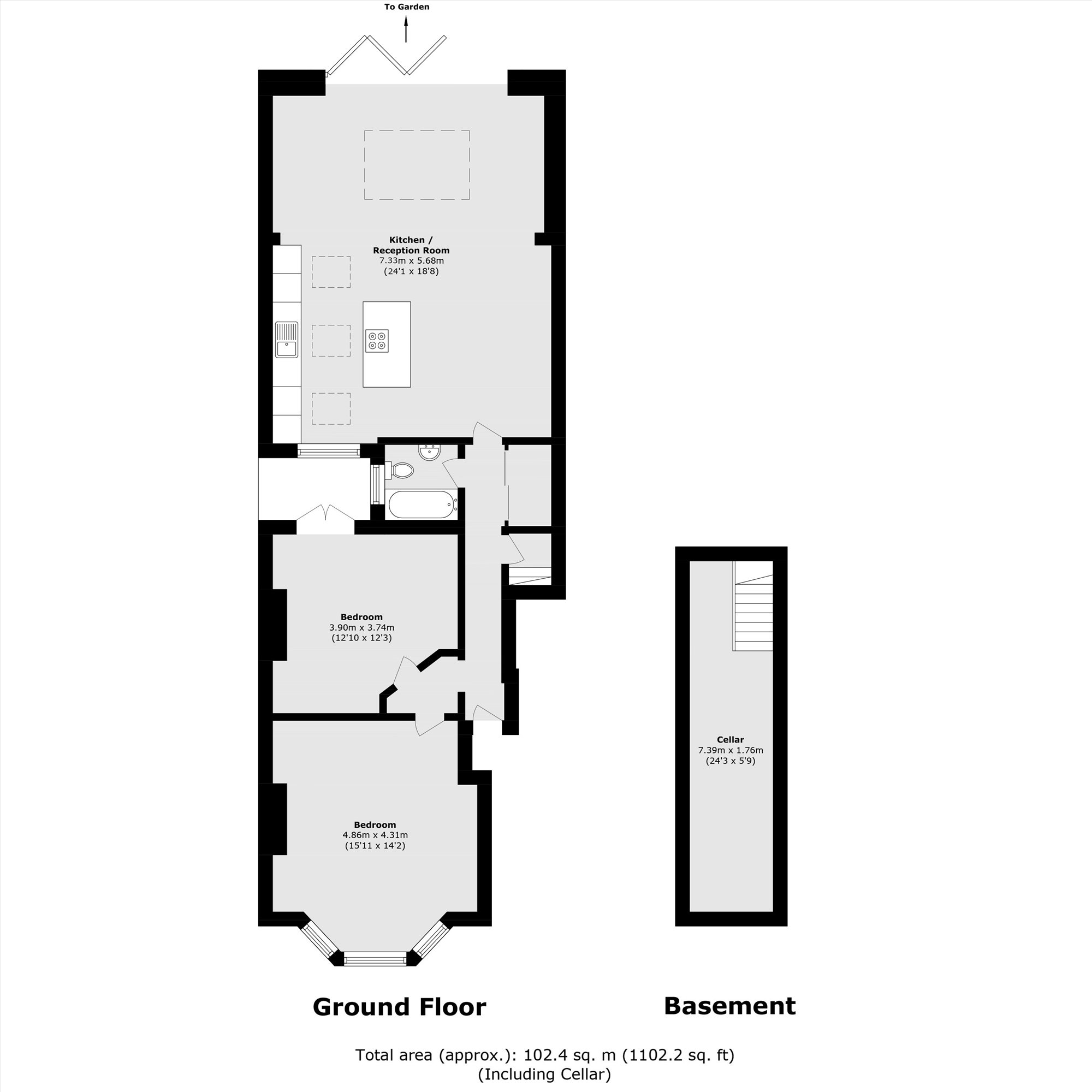 Ground Floor Flat, 65, Cloudesdale Road, London floorplan