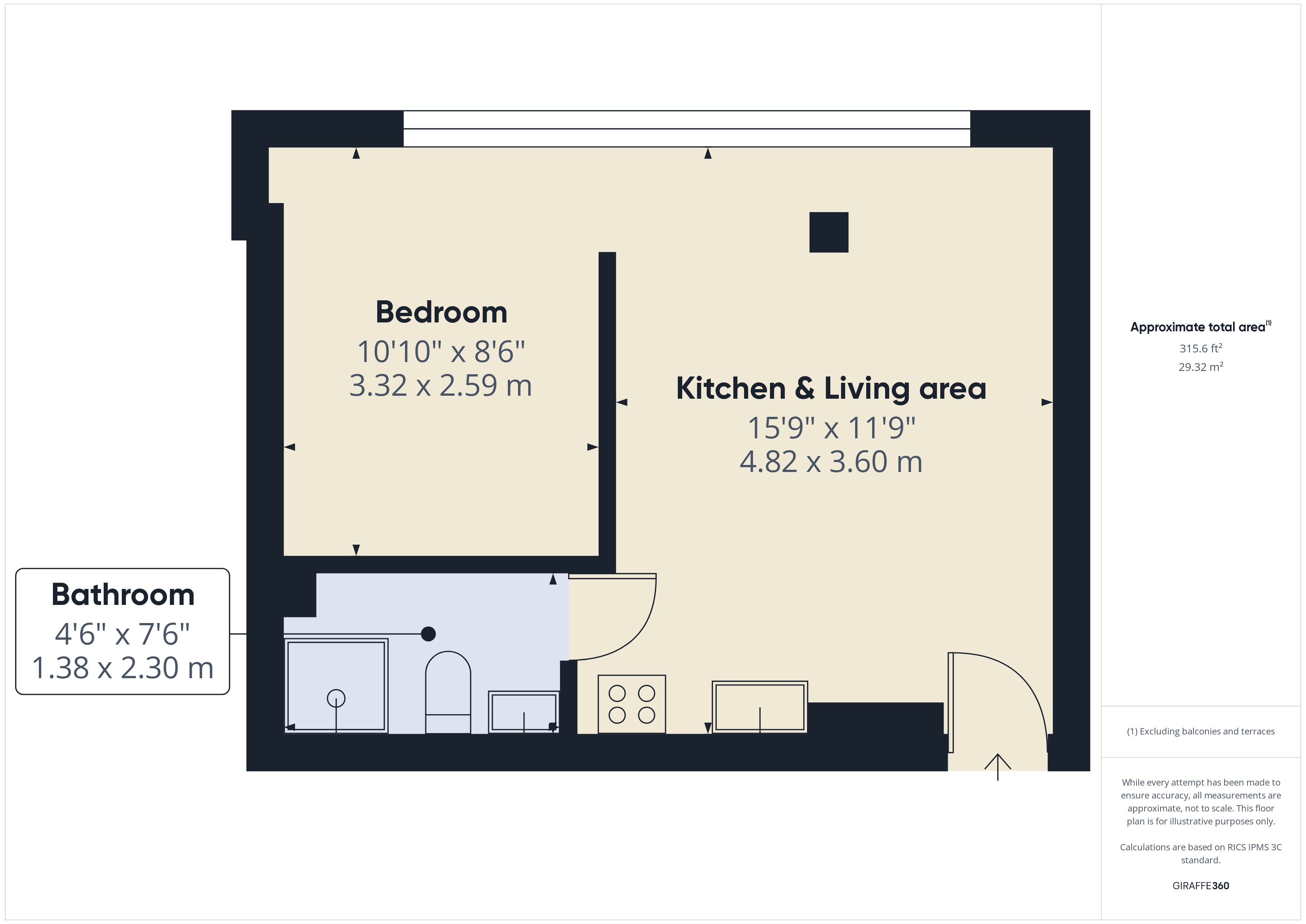 Flat 402, Tivoli House, South Street, Hull floorplan