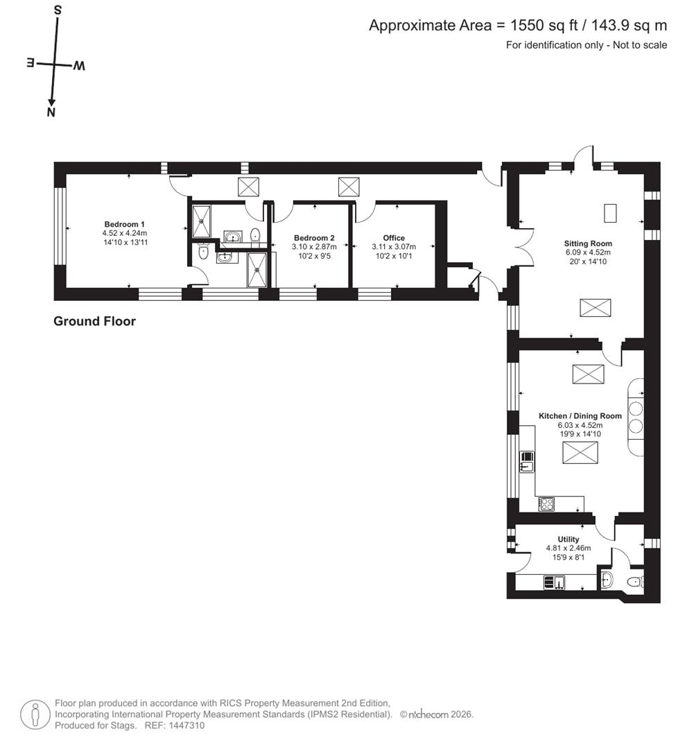 Shippon Barn, North Hill, Launceston floorplan