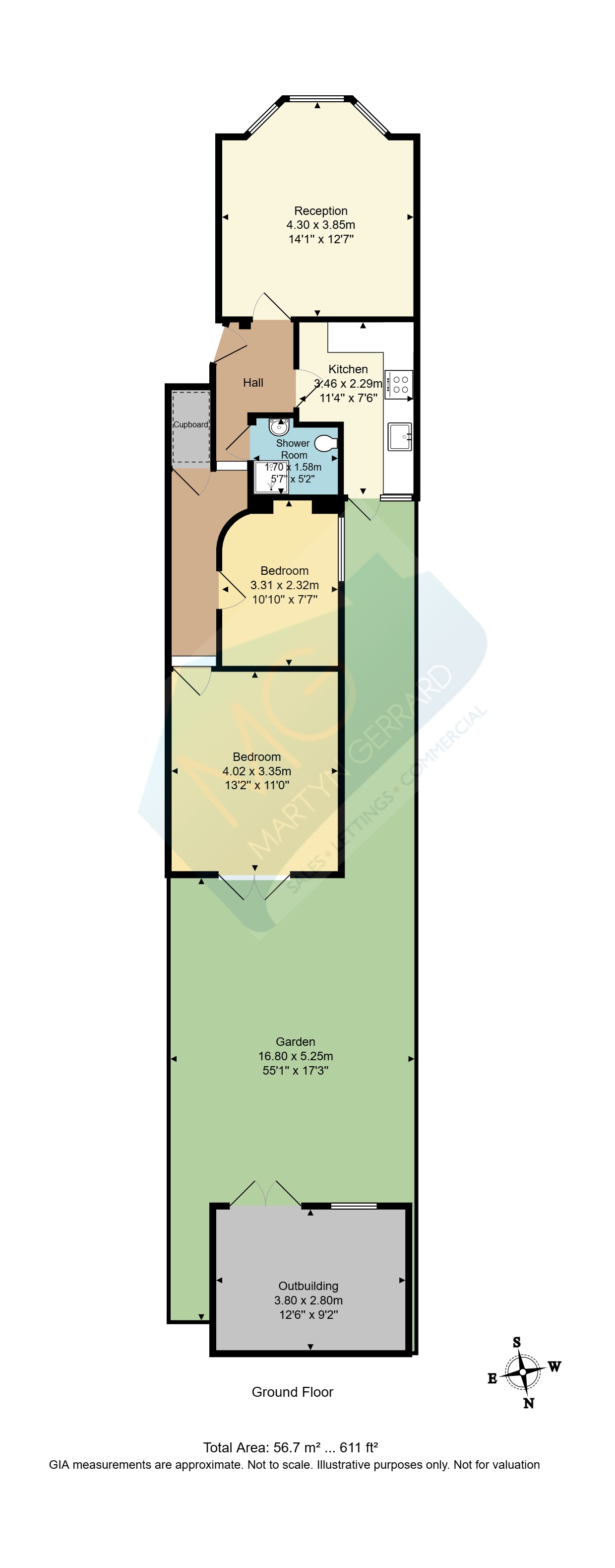Ground Floor Flat, 53, Dollis Road, London floorplan