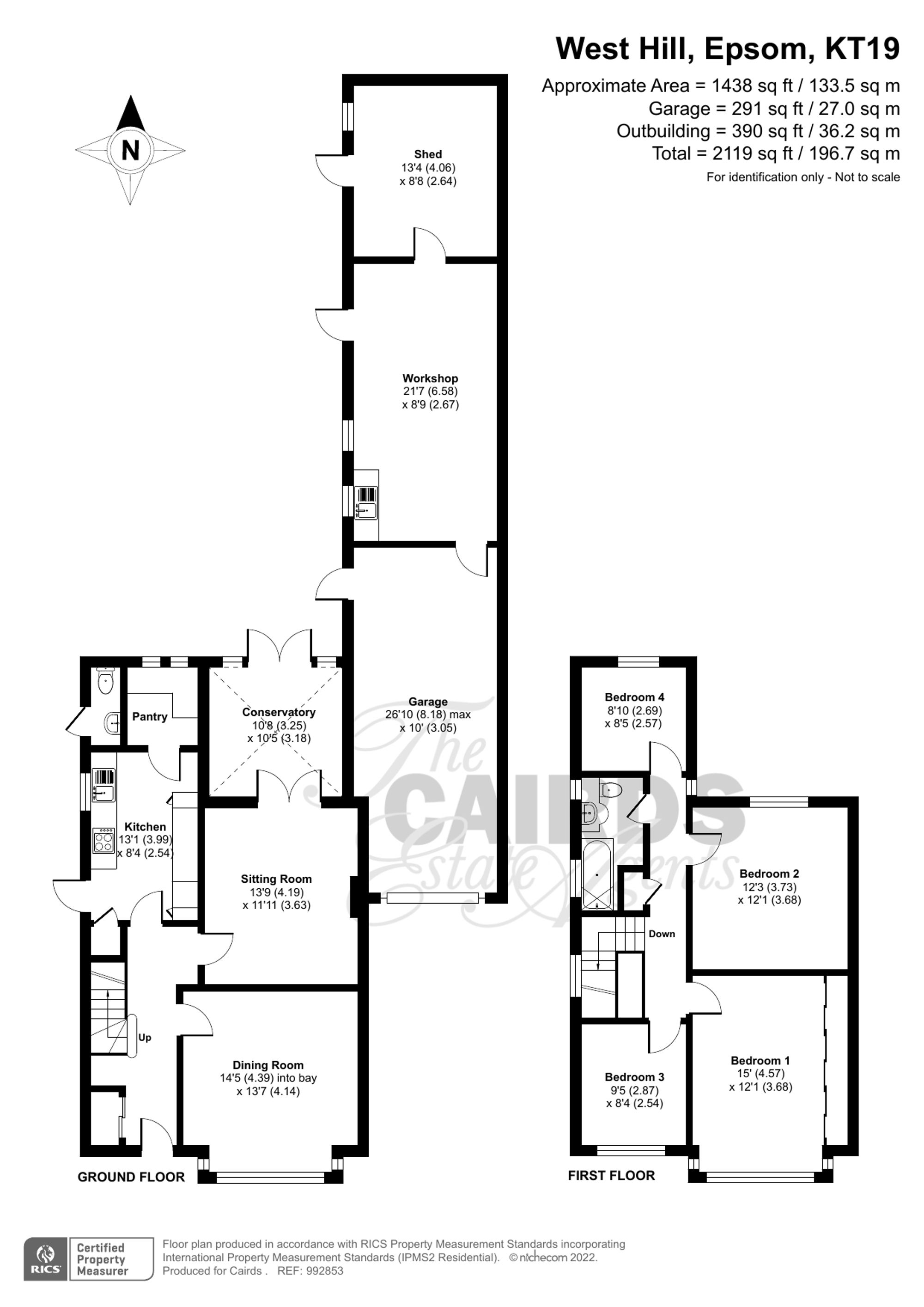 70 West Hill, Epsom floorplan