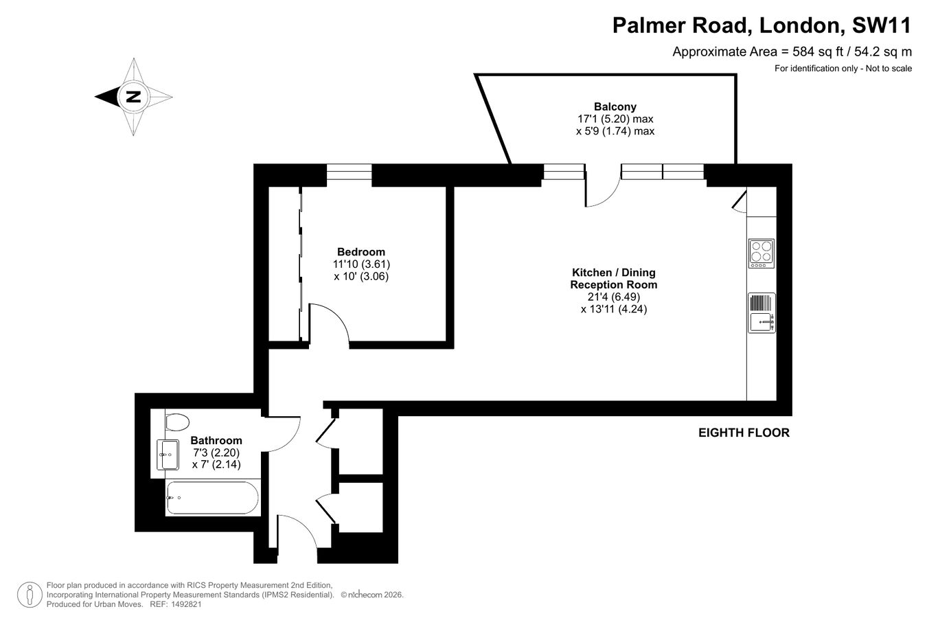 56, Malvern House, London floorplan