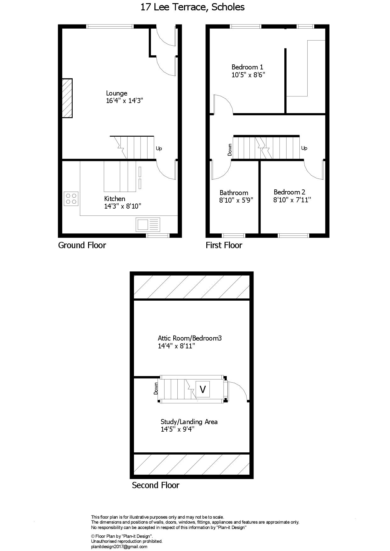 17, Lee Terrace, Holmfirth floorplan