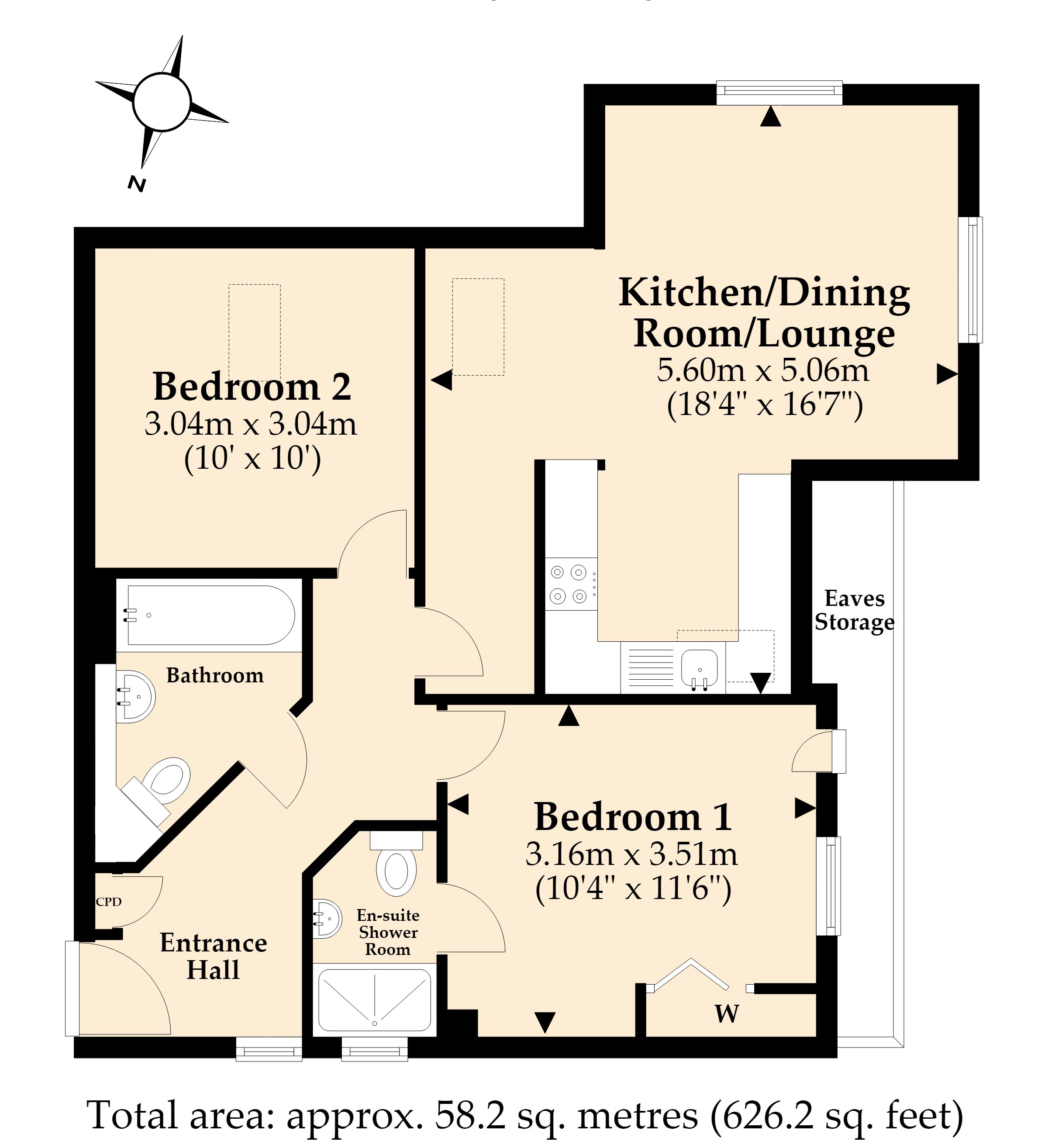 Apartment 10,, Centenary Place, West Moors floorplan