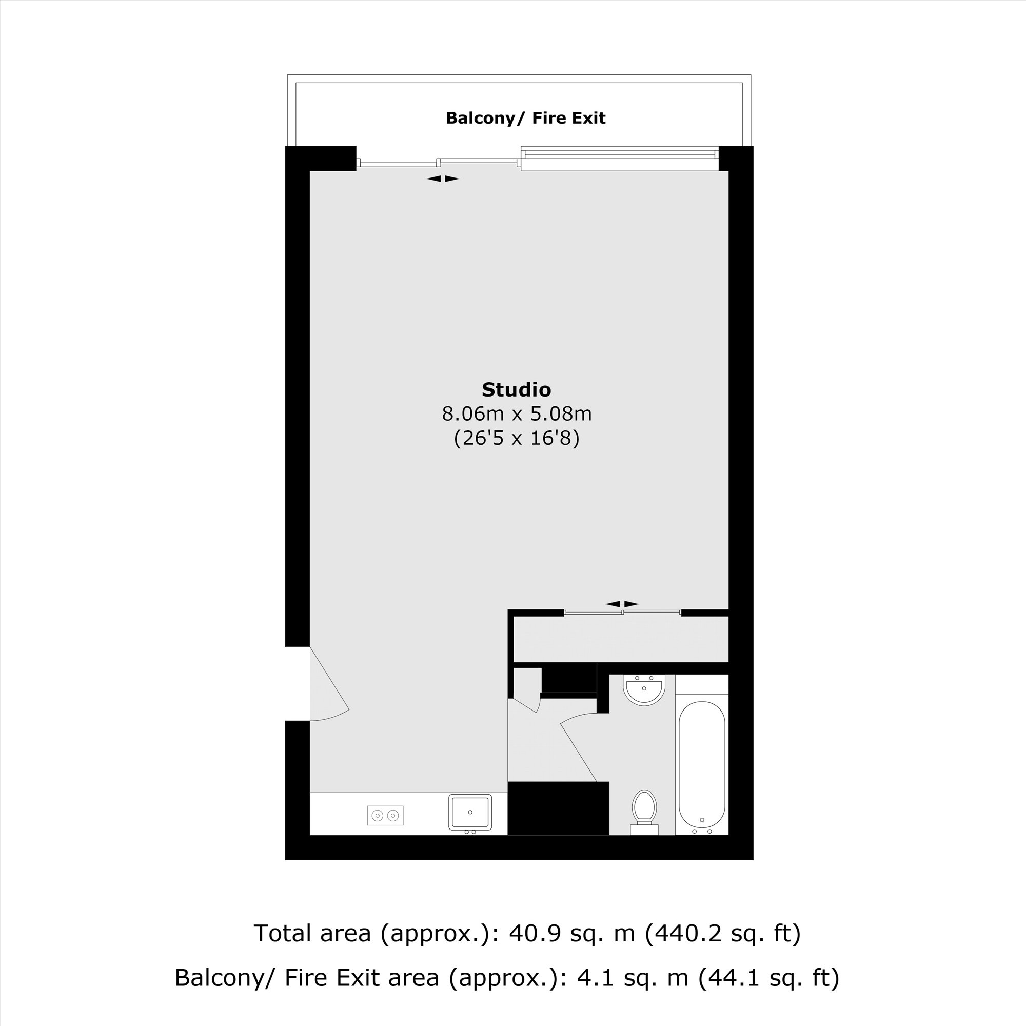 Flat 97, Breton House, Barbican, London floorplan