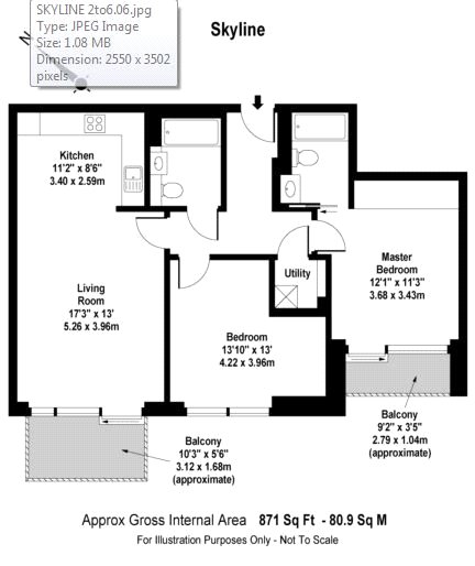 Flat 16, Skyline Apartments, Devan Grove, London floorplan