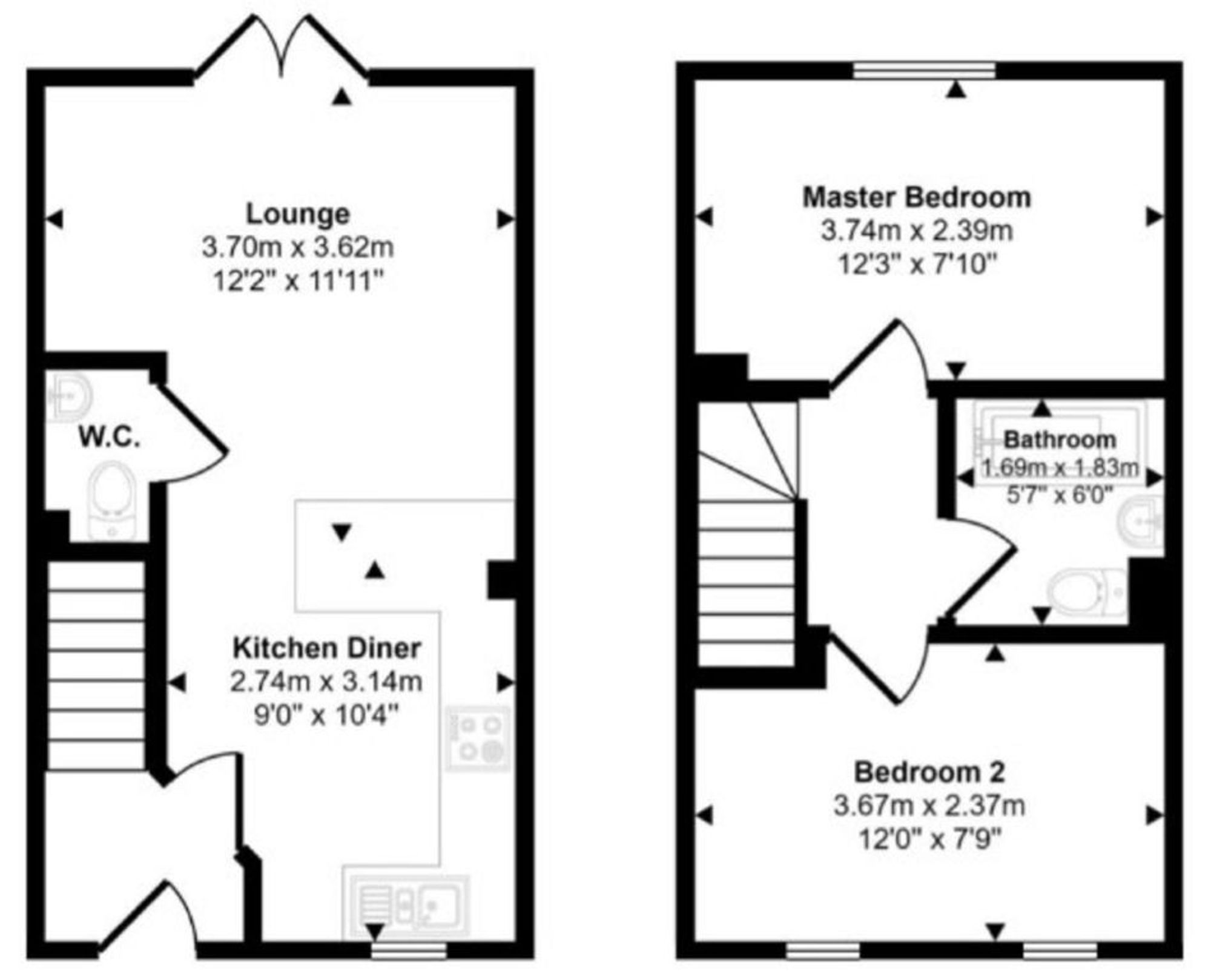 67 Ffordd Cadfan, Bridgend floorplan