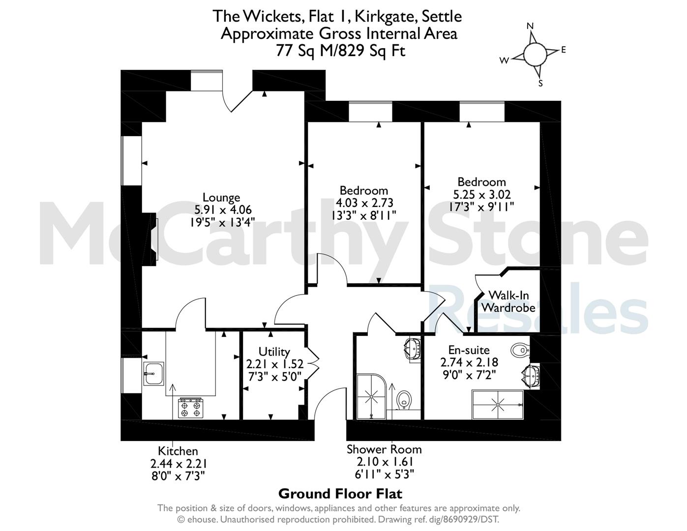 1 The Wickets, Kirkgate, Settle floorplan