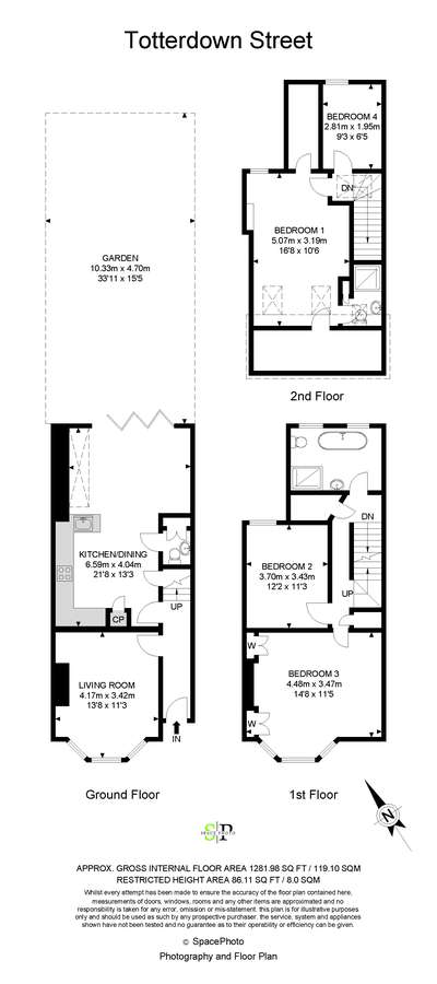 4 Bedrooms Terraced house to rent in Totterdown Street, London SW17