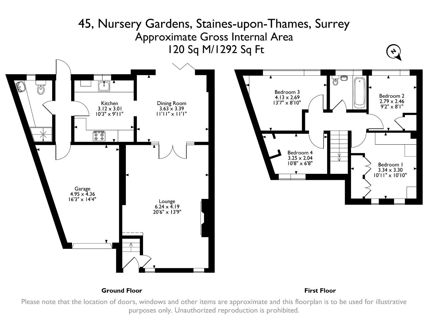45, Nursery Gardens, Staines-Upon-Thames floorplan