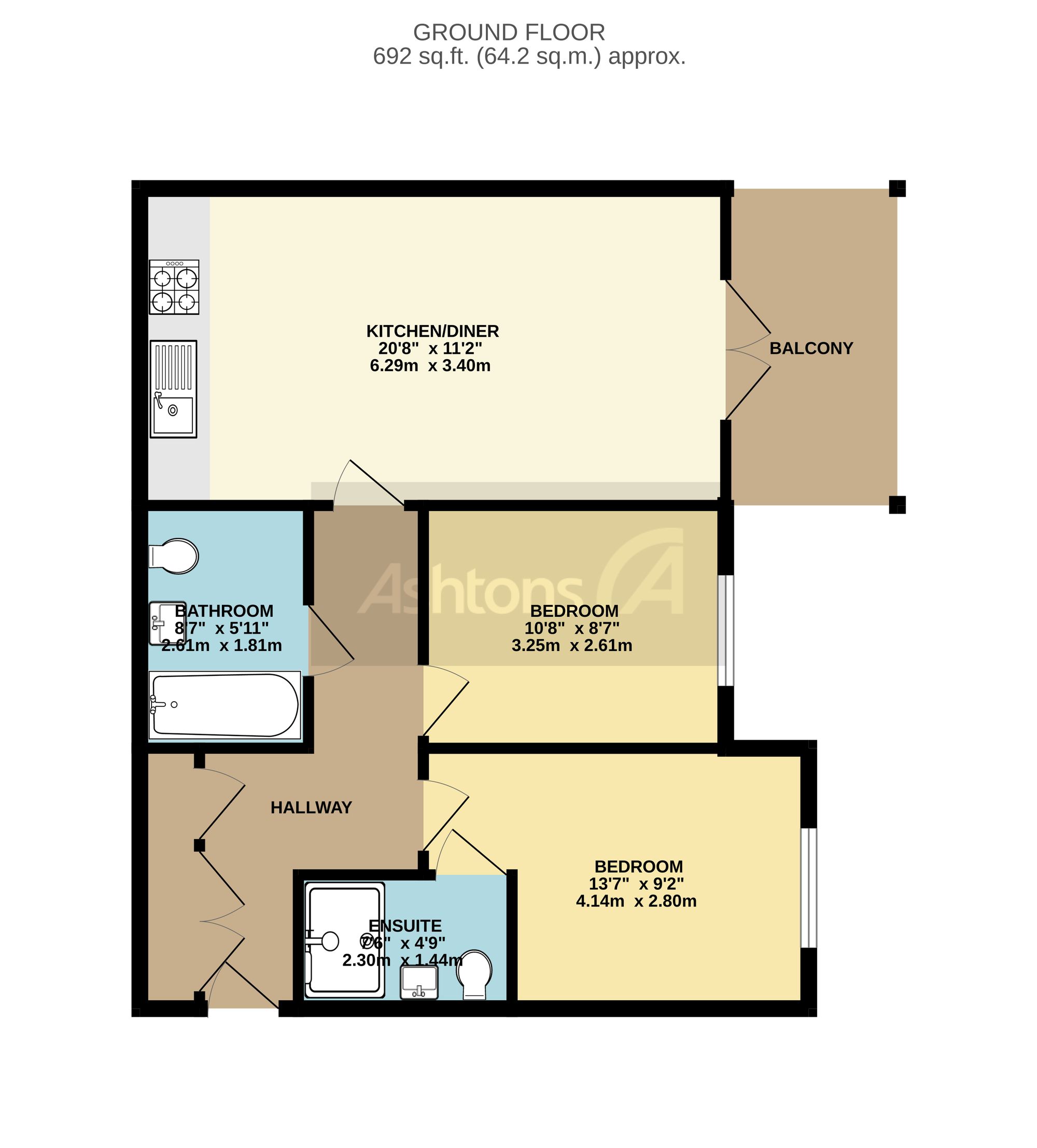 40 Bevan Court Dunlop Street, Warrington floorplan