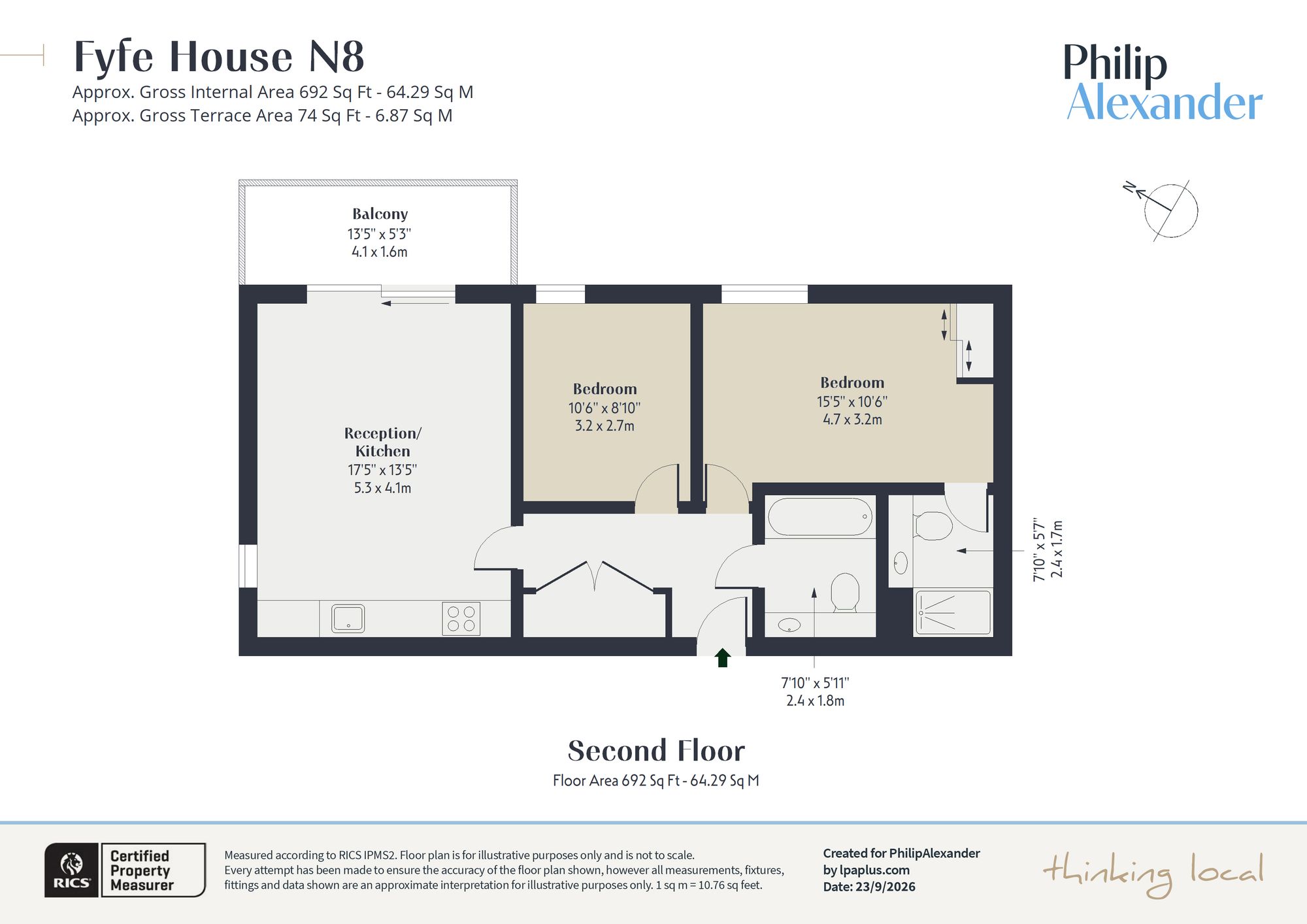 Flat 9, Fyfe House Chadwell Lane, London floorplan