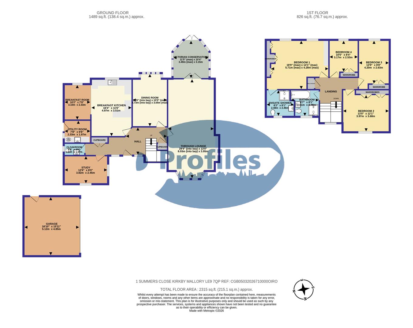 1, Summers Close, Leicester floorplan
