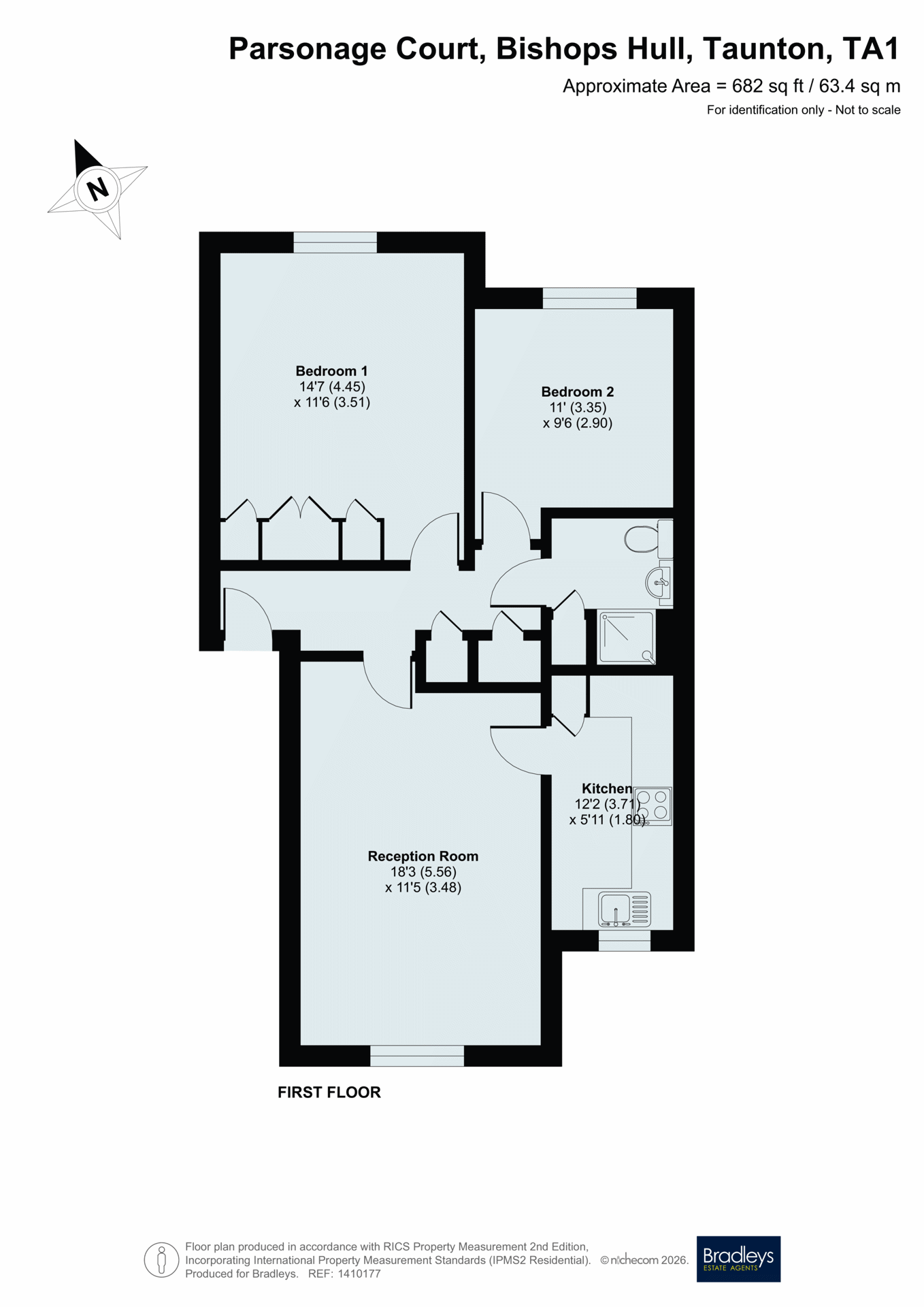 20 Parsonage Court, Bishops Hull Taunton Somerset, Taunton floorplan