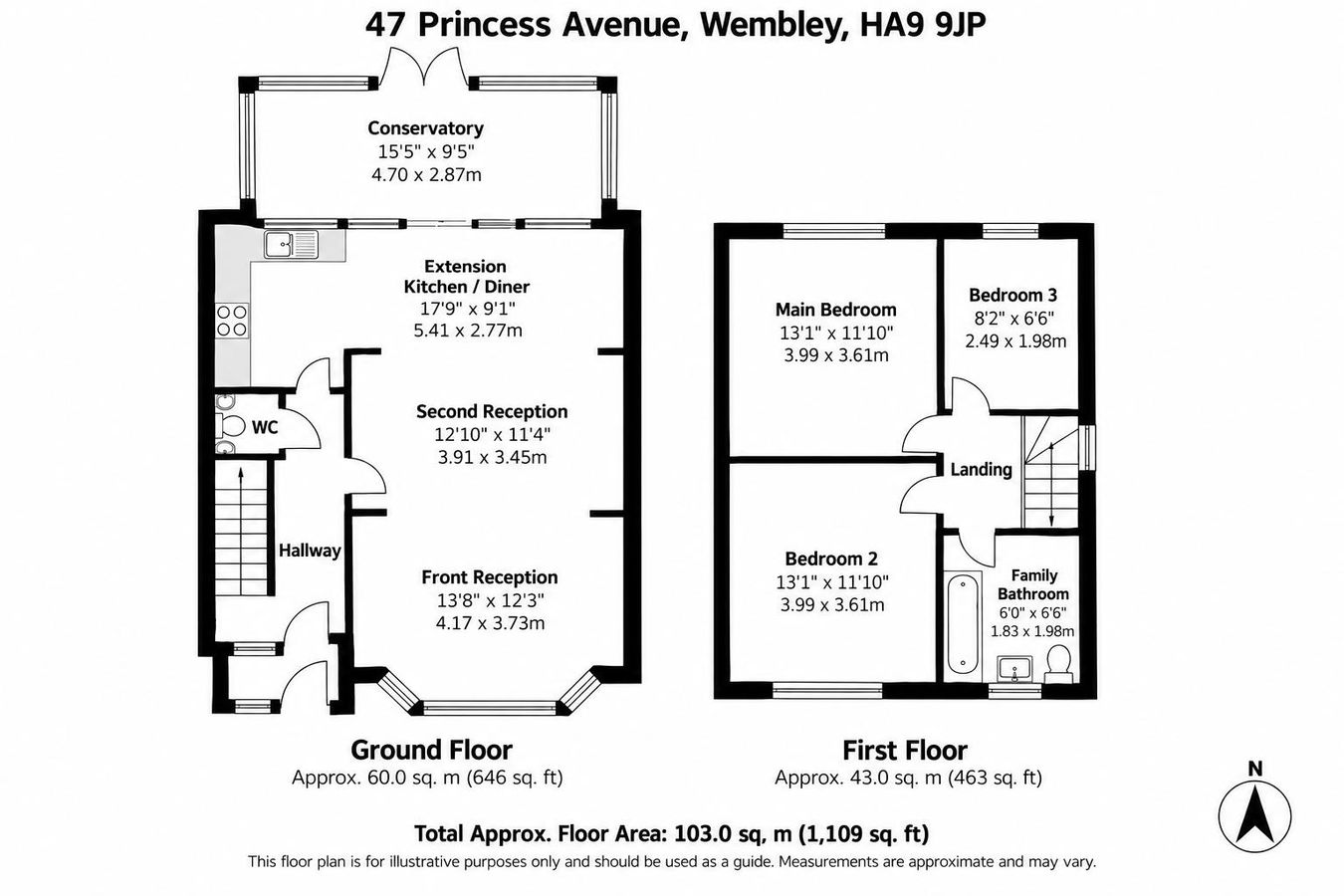 Princes Avenue, London floorplan