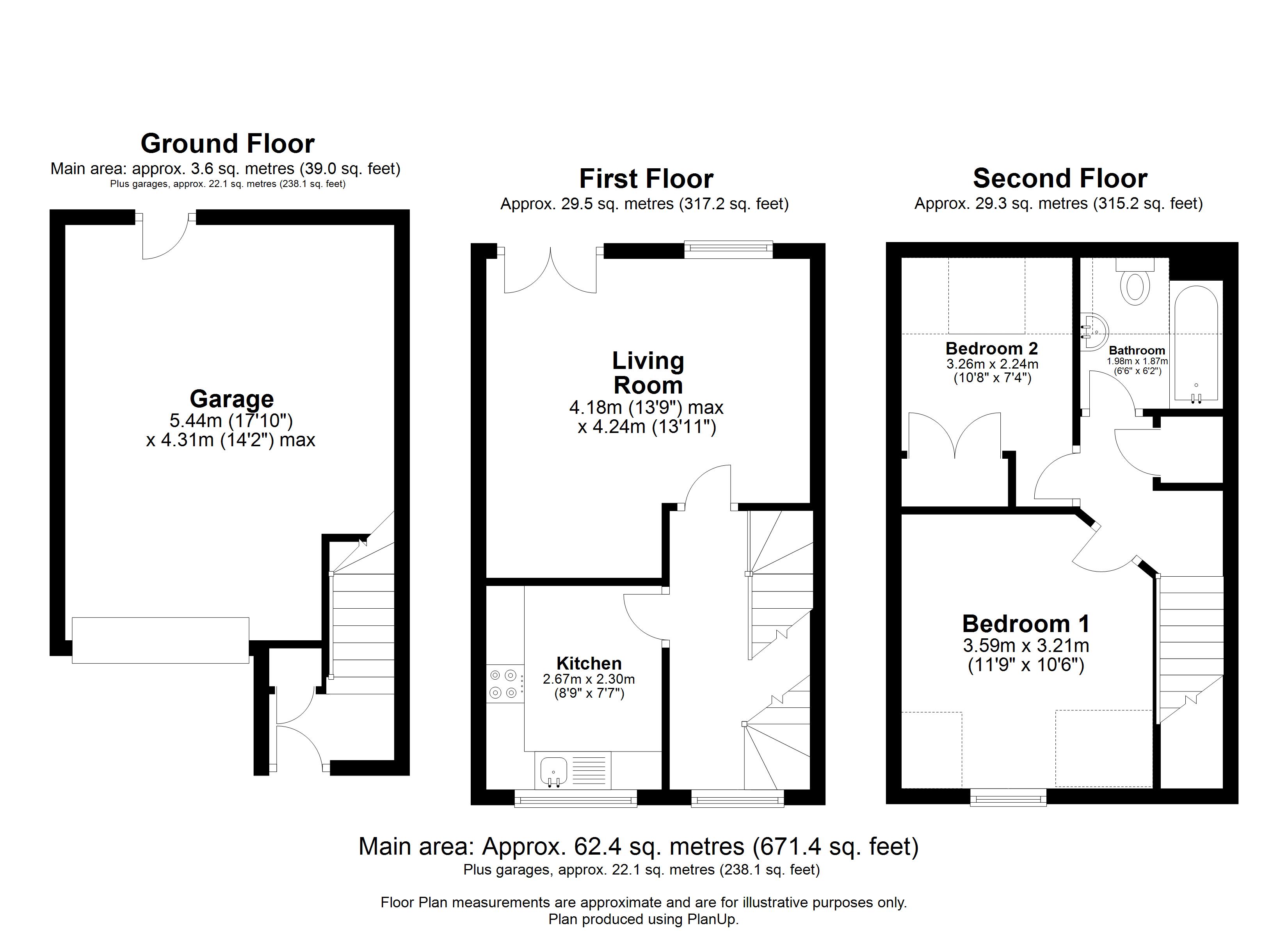 Abbotsbury Way Swindon Wiltshire Sn25 2 Bedroom End Terrace House