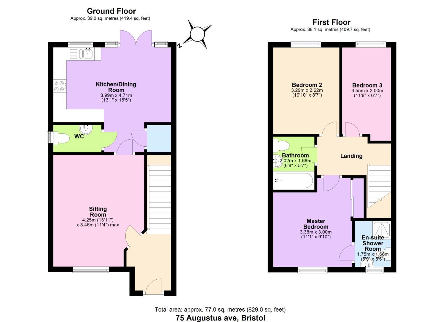 75, Augustus Avenue, Keynsham floorplan