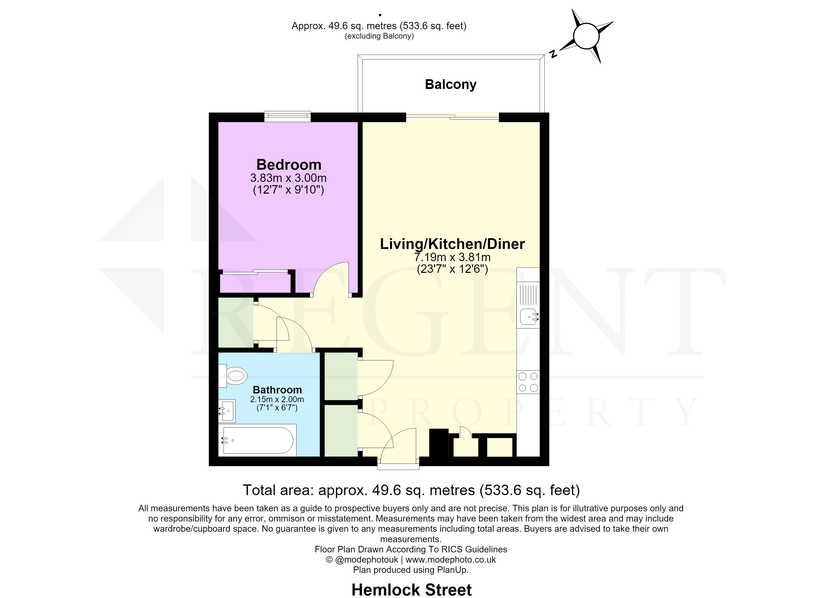 303, Bowline House, London floorplan