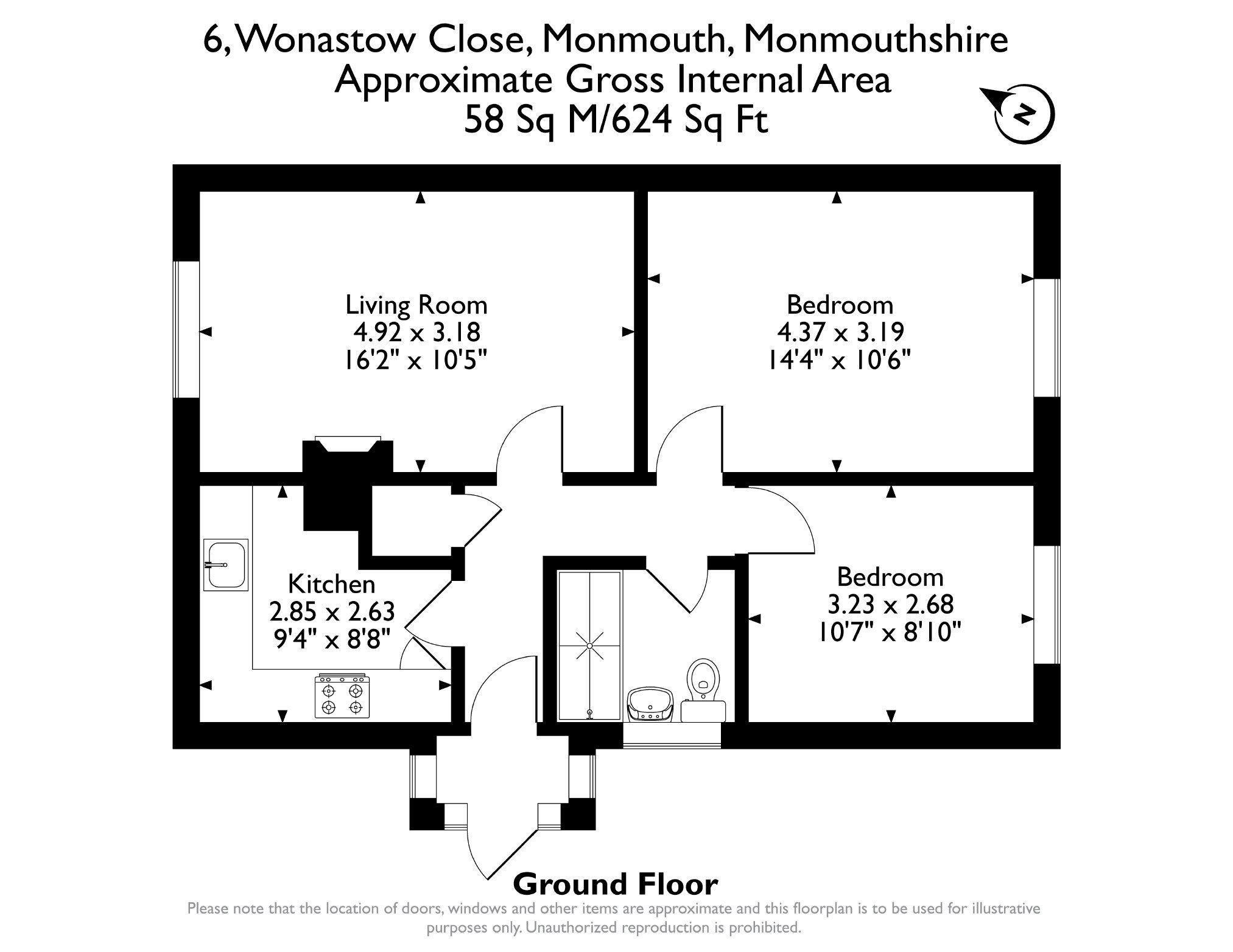 6, Wonastow Close, Monmouth floorplan
