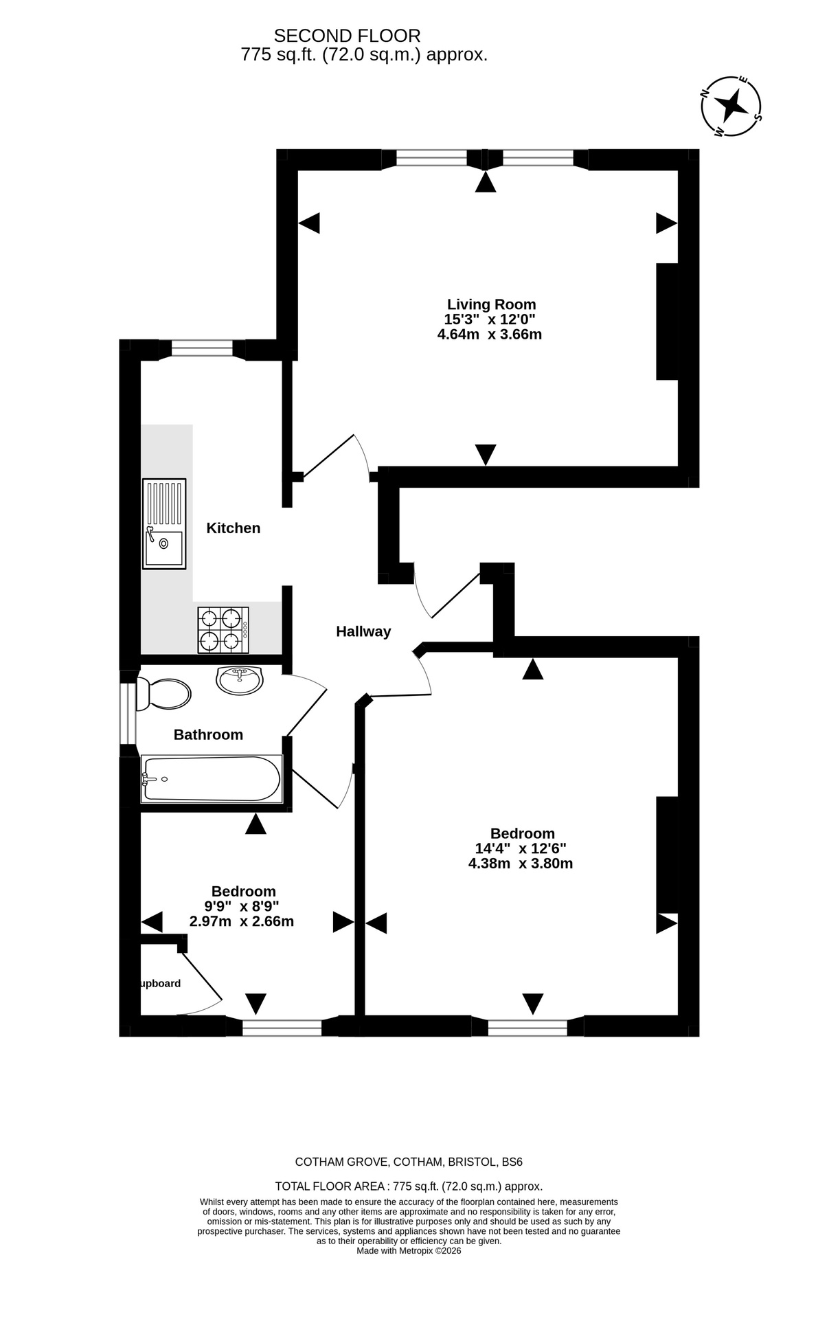 Top Floor Flat, Bristol floorplan