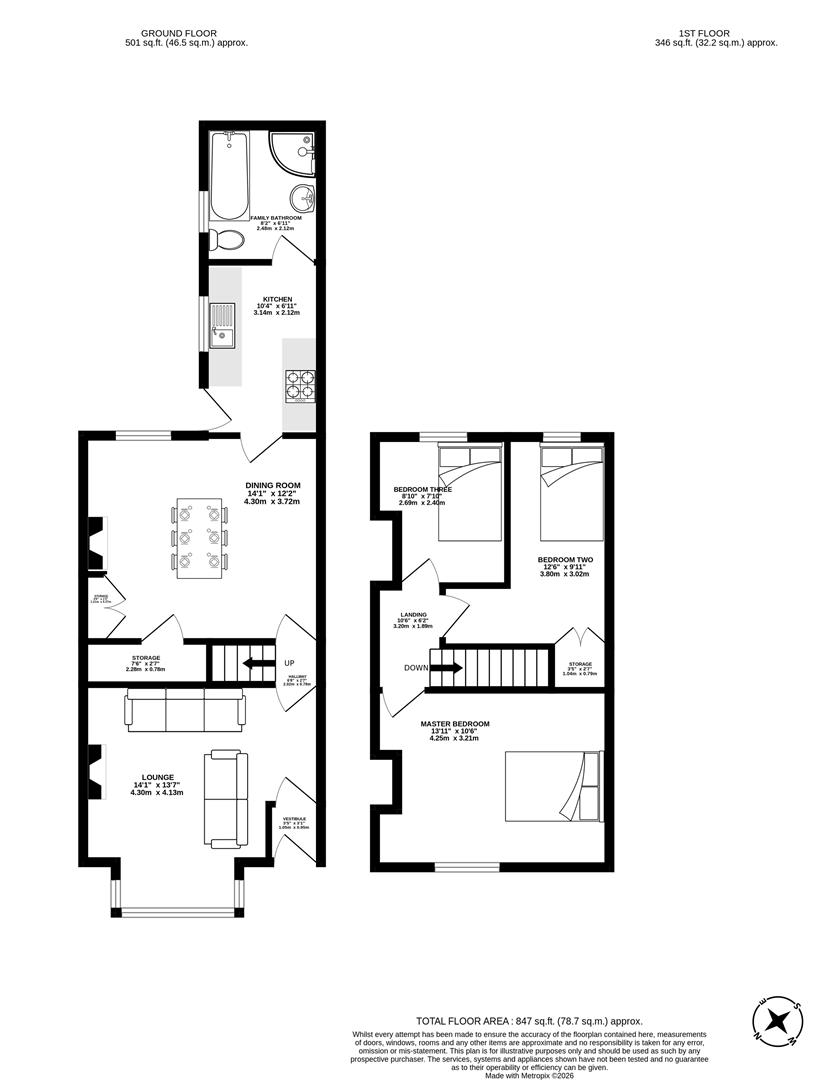 Walletts Road, Chorley floorplan