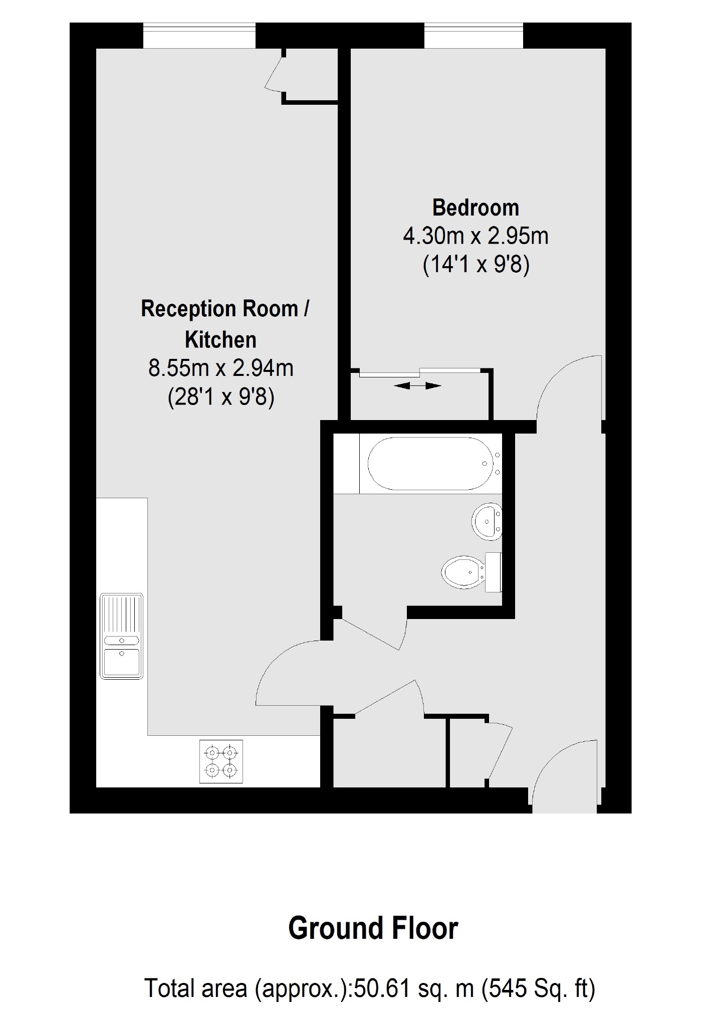 Flat 17, 1, Dunston Road, London floorplan