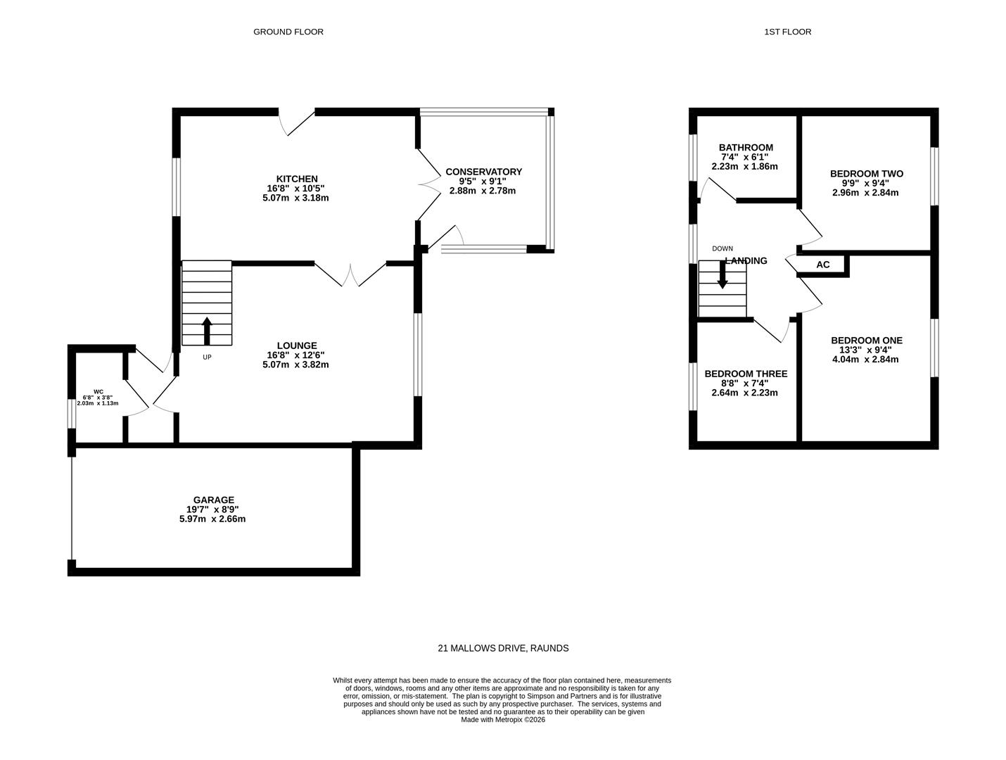 Mallows Drive, Raunds floorplan