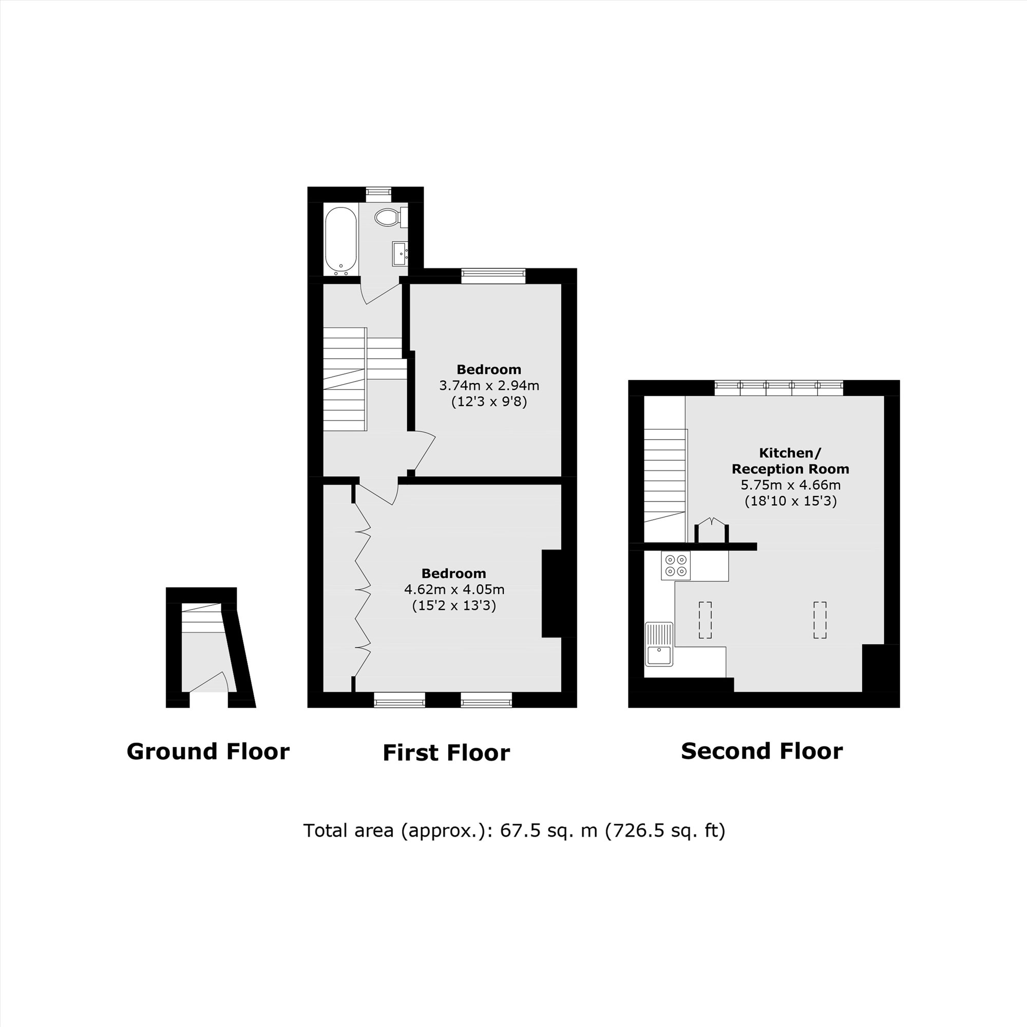 Flat 2, 17, Alexandria Road, London floorplan