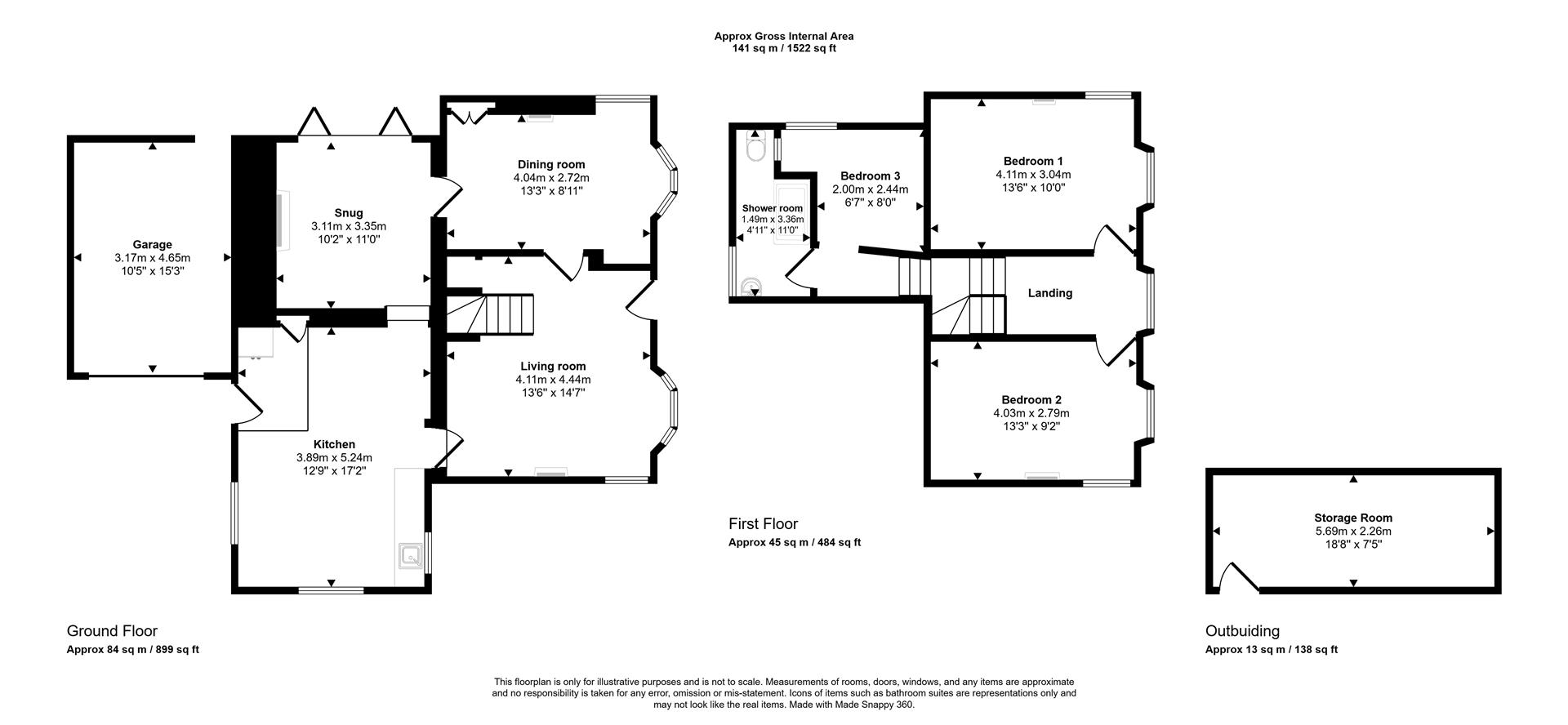 Gelliwen, Pontgarreg, Llandysul floorplan