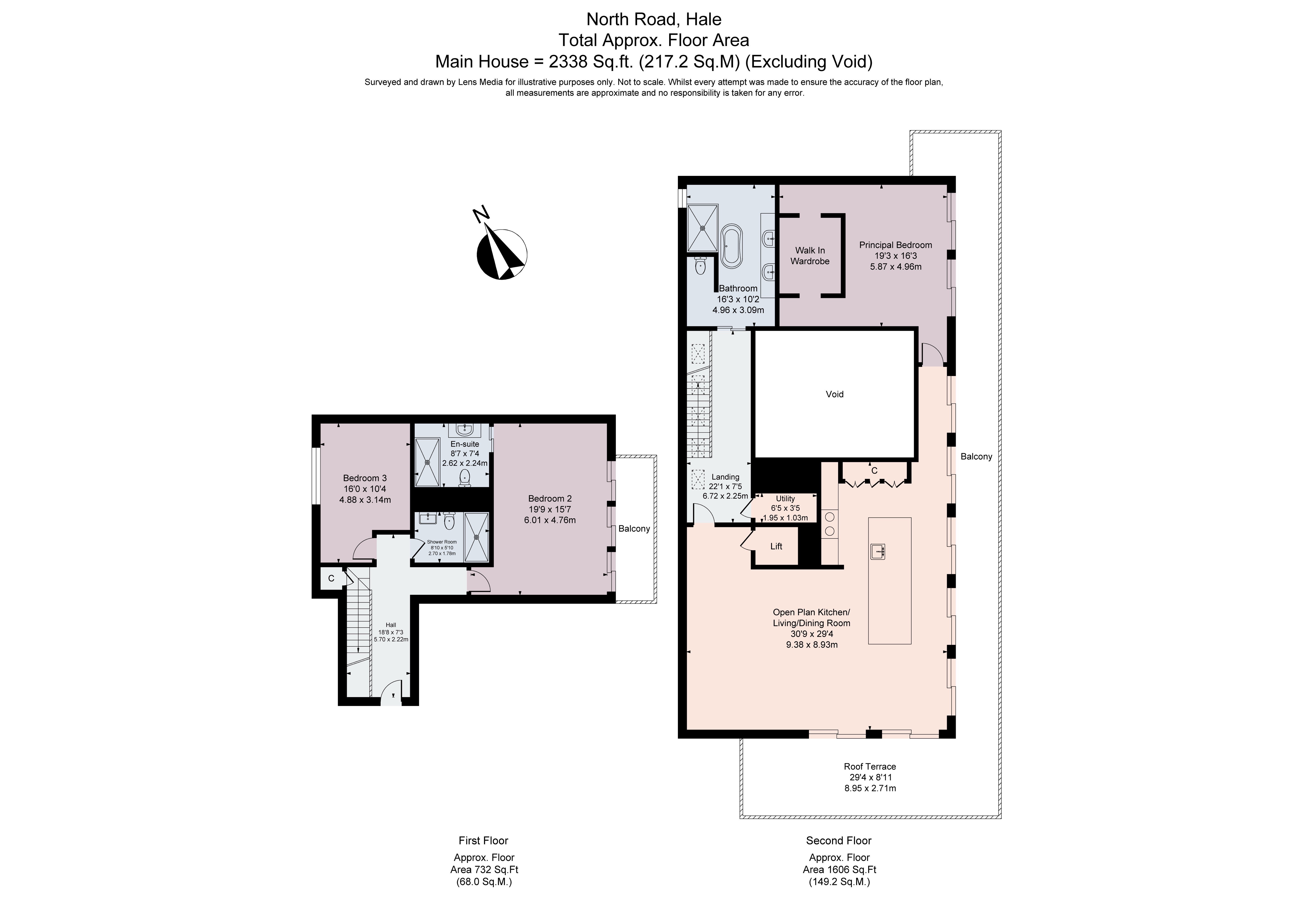 Quadrant, The Penthouse, 6, North Road, Hale floorplan