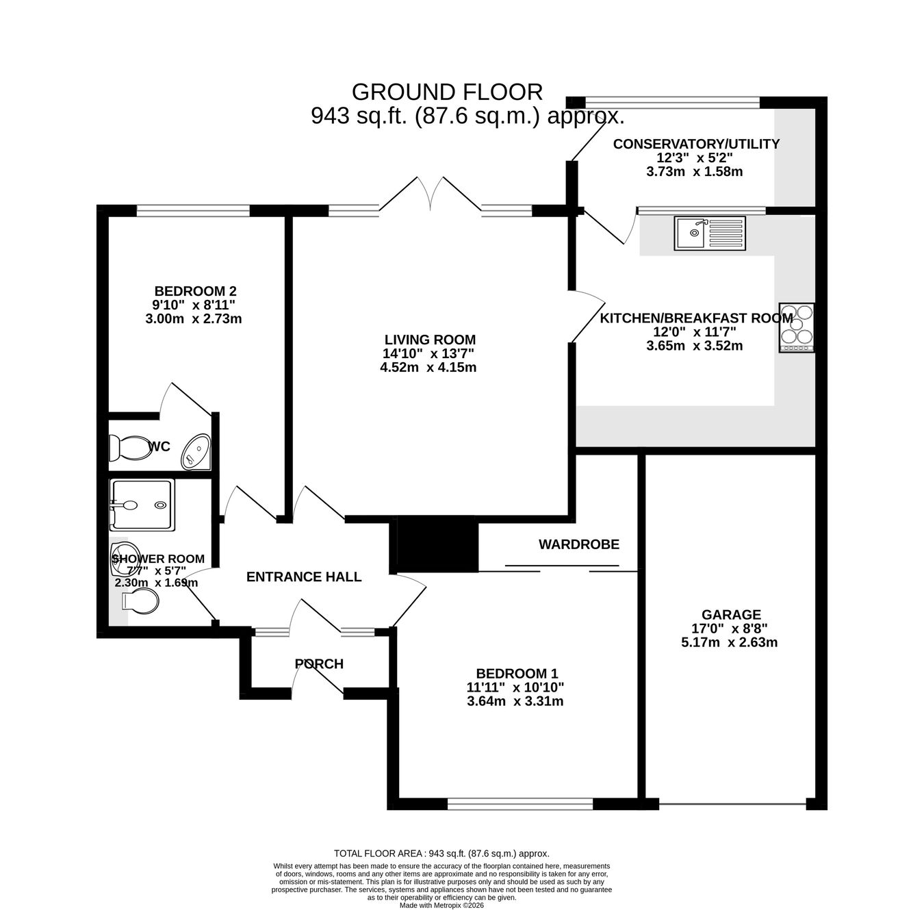 4 Orchard Close, North Street, Abergavenny floorplan