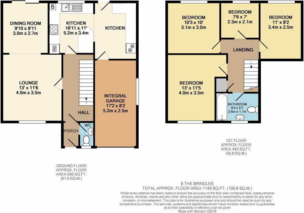 8, The Brindles, Lowestoft floorplan