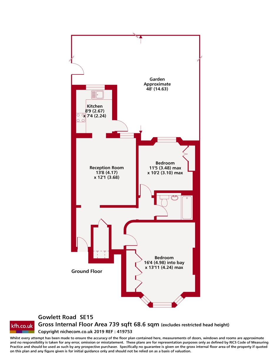 2a, Gowlett Road, London floorplan