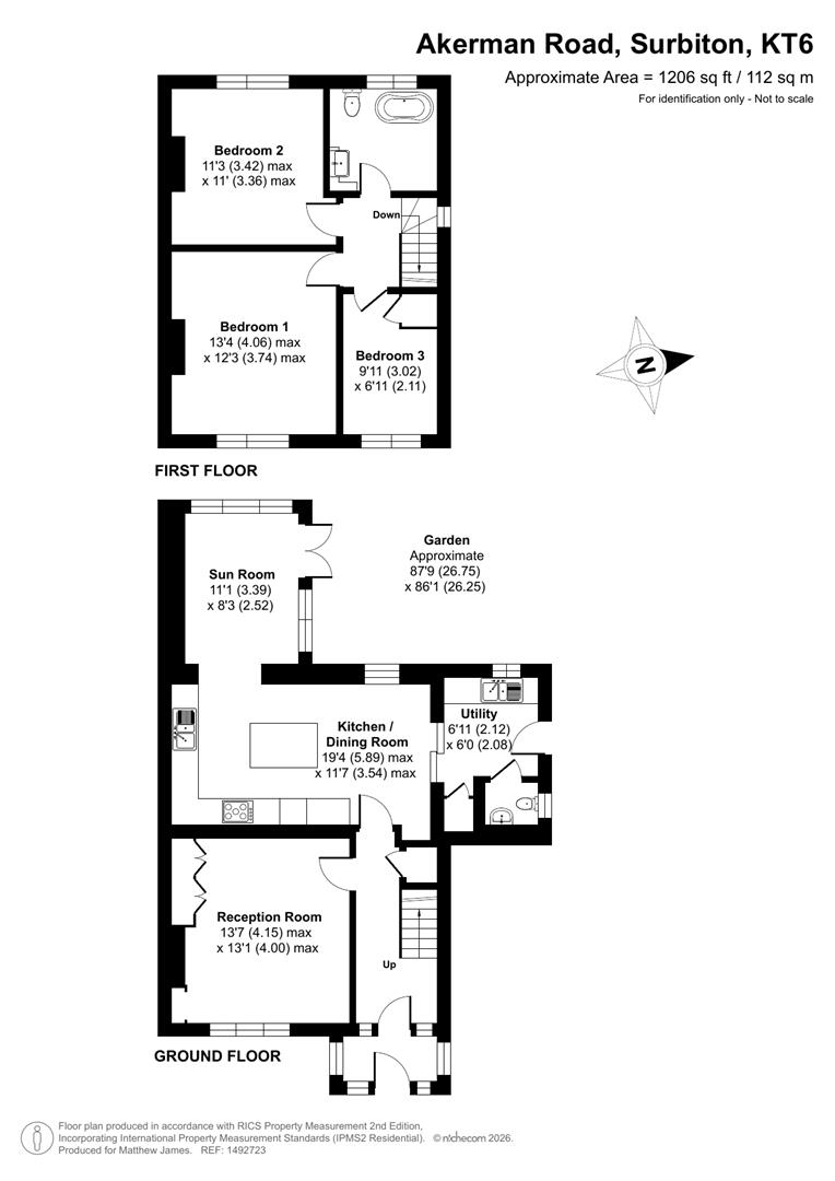 2, Akerman Road, Surbiton floorplan