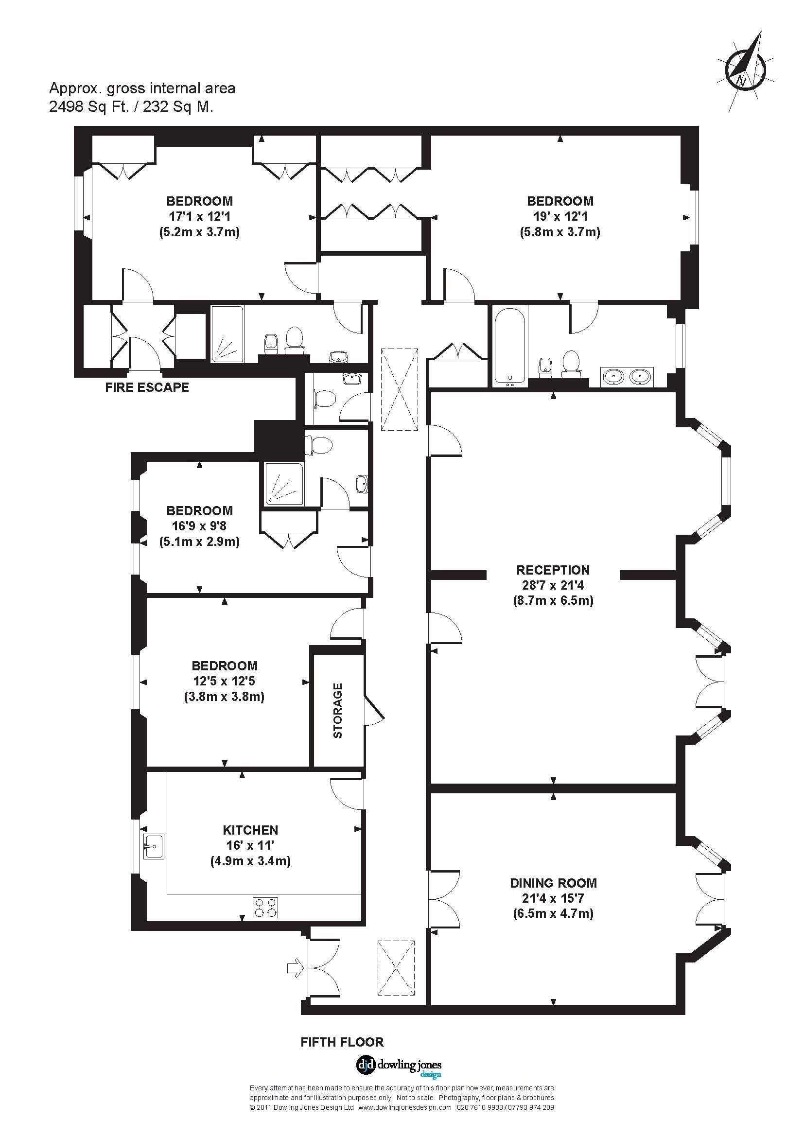 Flat 18, Hale House, 34, De Vere Gardens, London floorplan