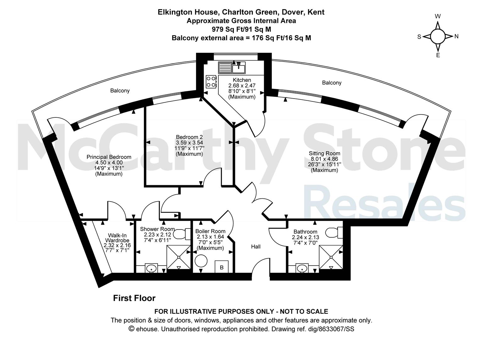 32 Elkington House, Charlton Green, Dover floorplan