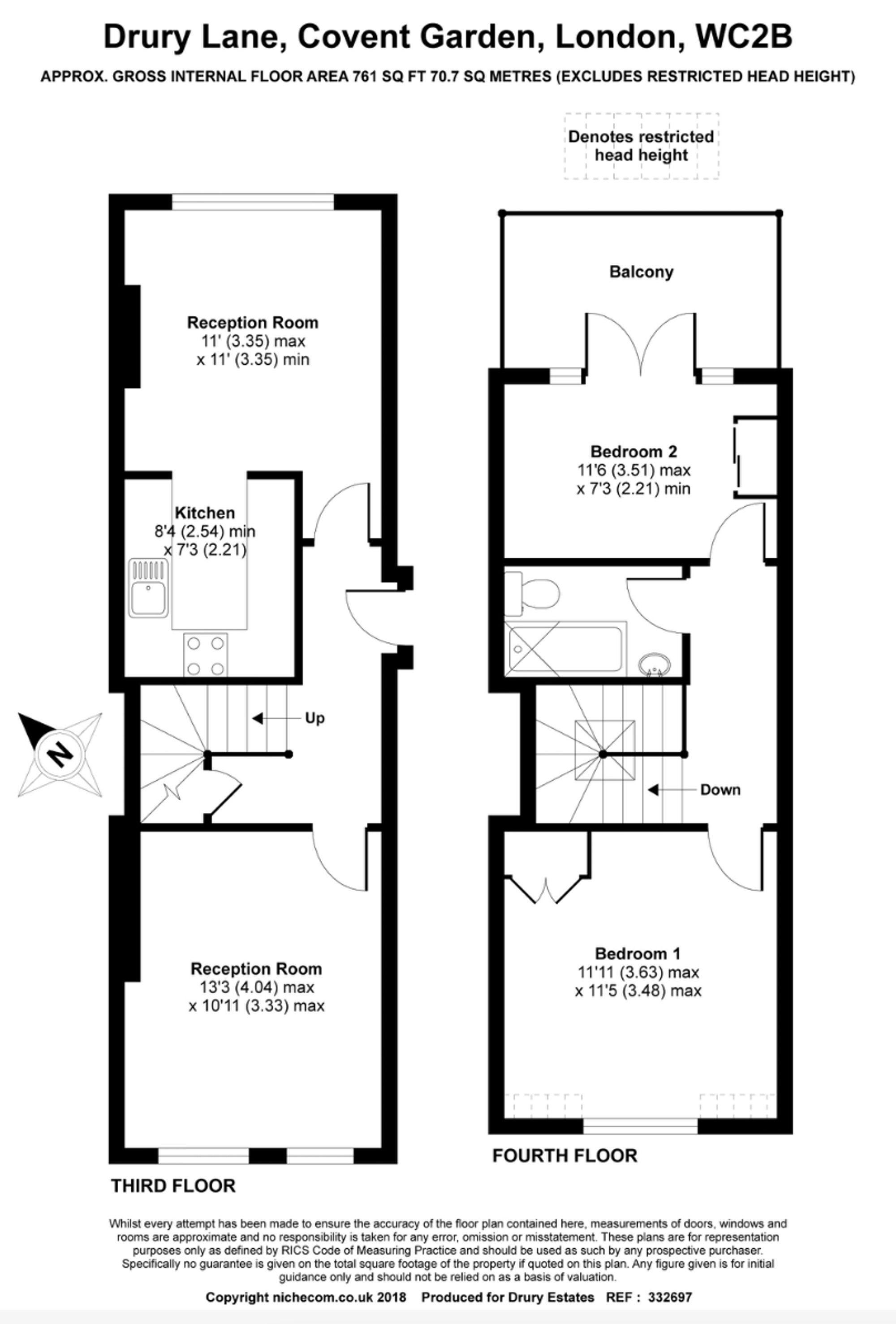 4, 158 Drury Lane, London floorplan