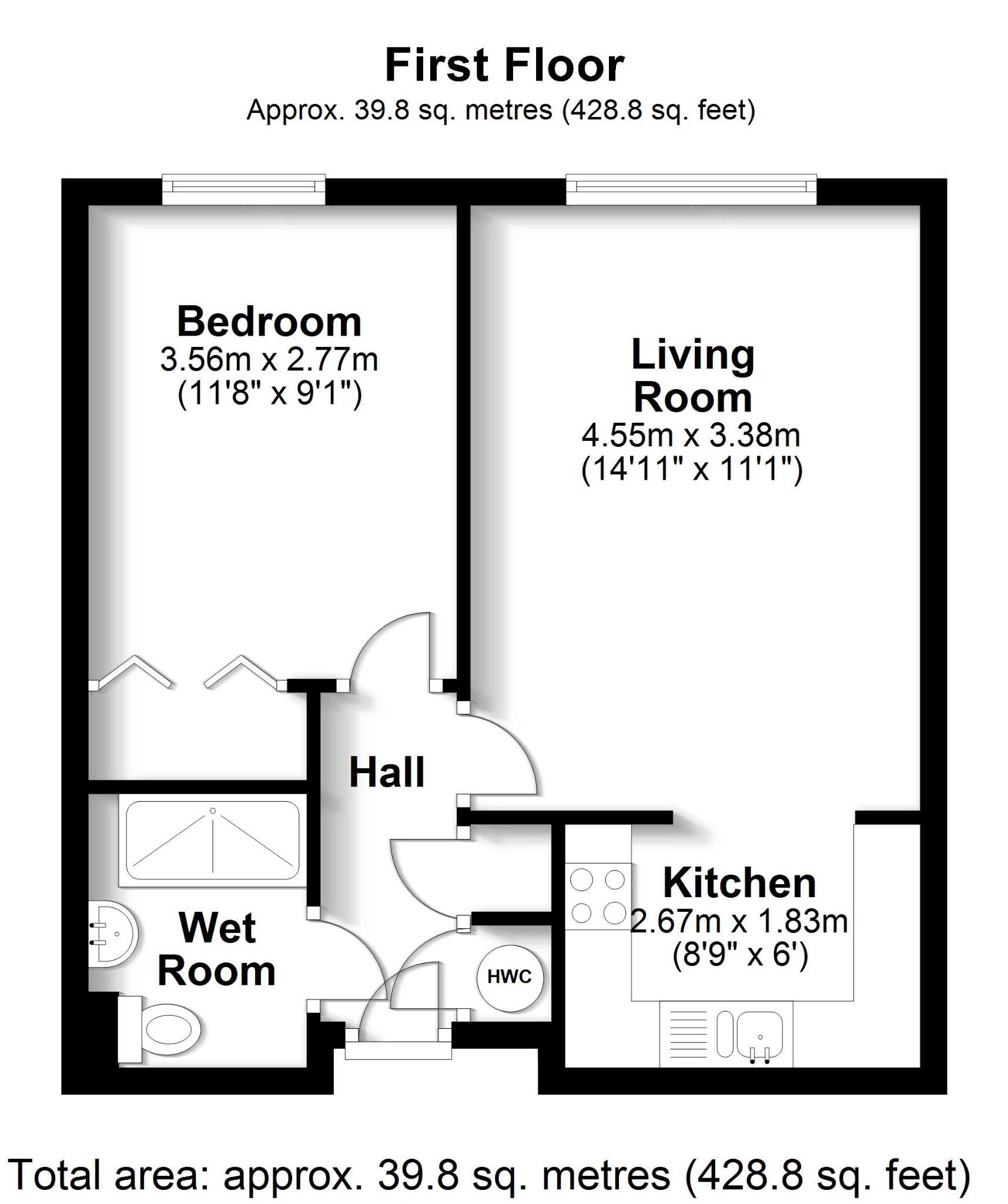 30 Old Common Gardens, Locks Heath, Southampton floorplan